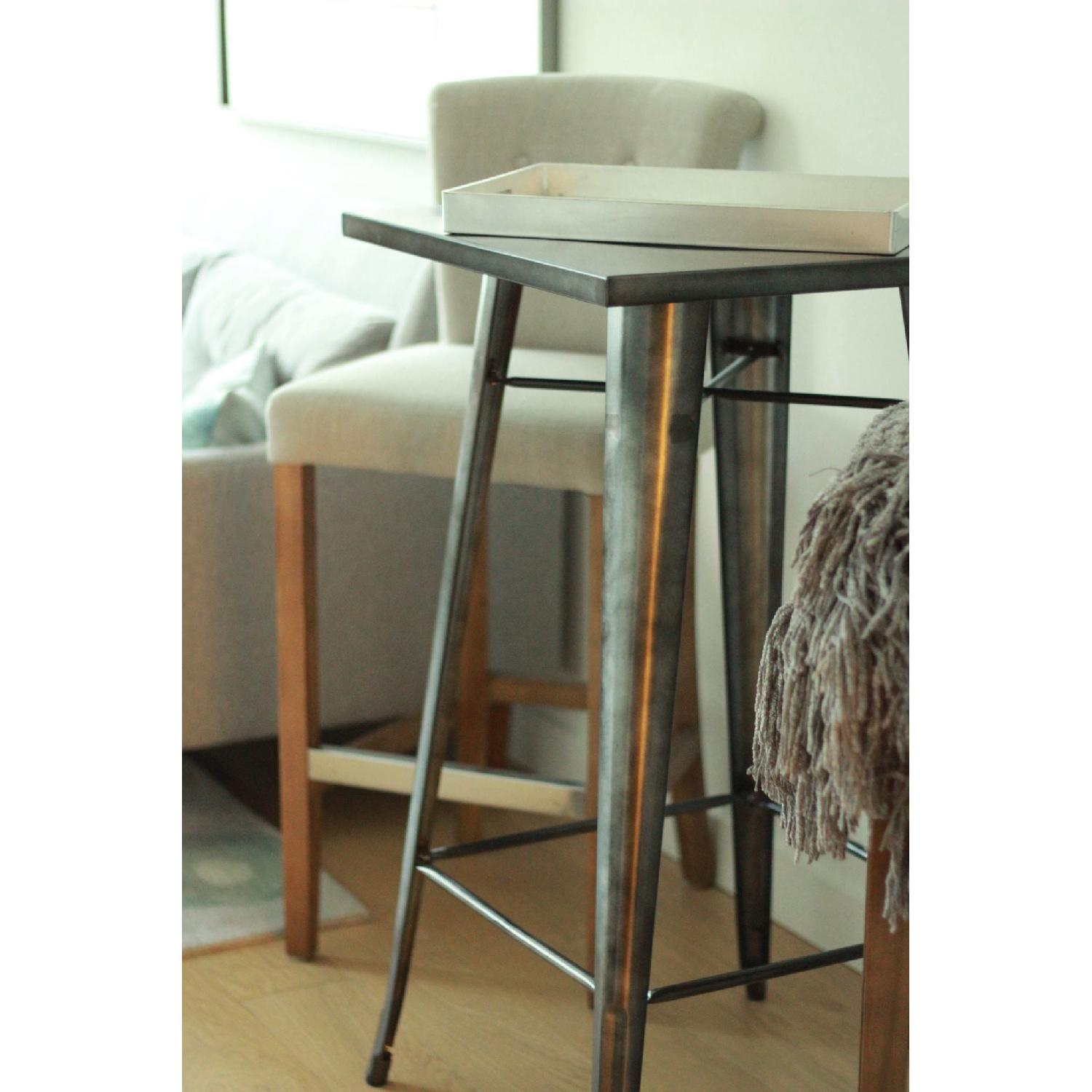 AFA Stores Galvanized Steel Bar Table in Gunmetal - image-2