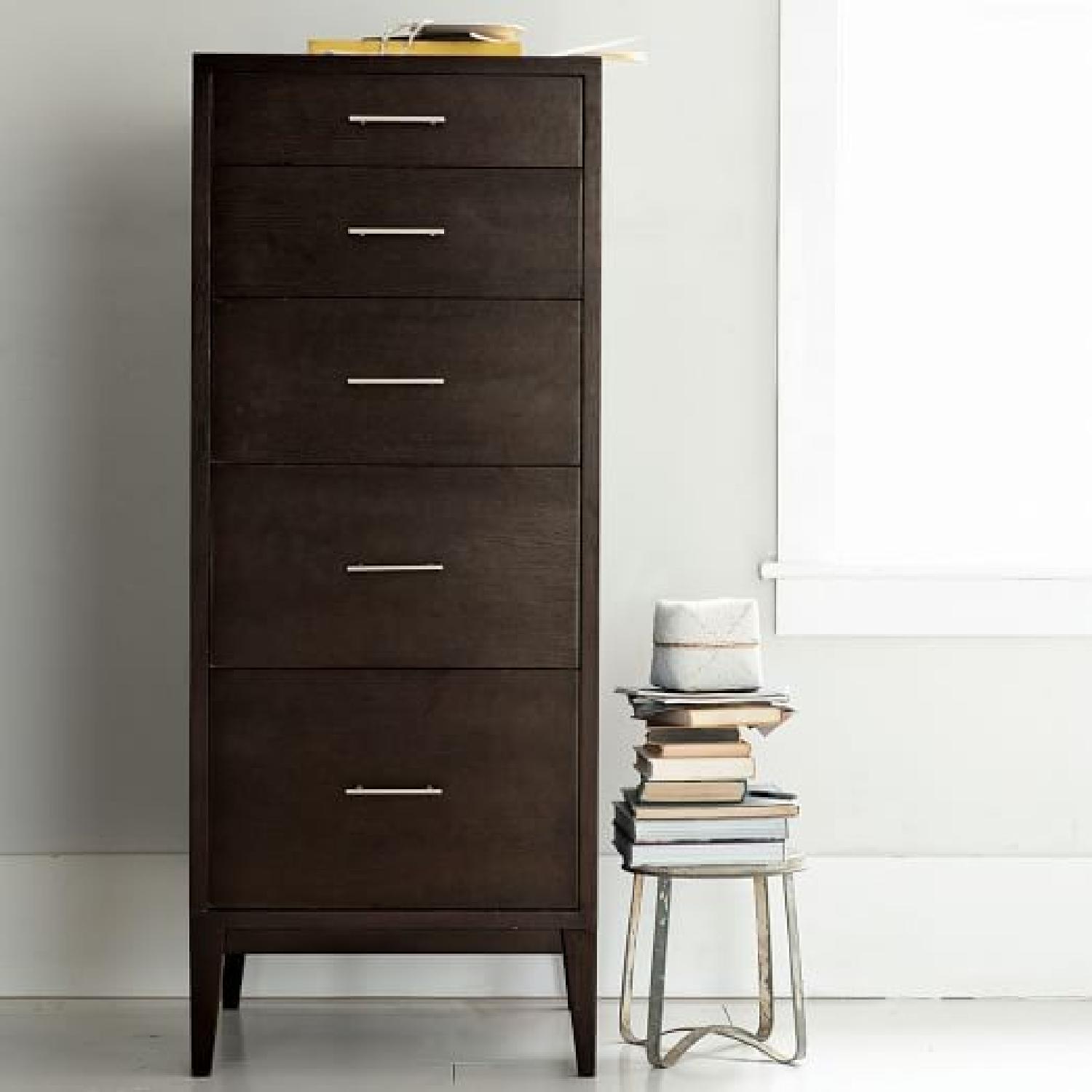 West Elm 5-Drawer Chocolate Solid Wood Dresser - image-1