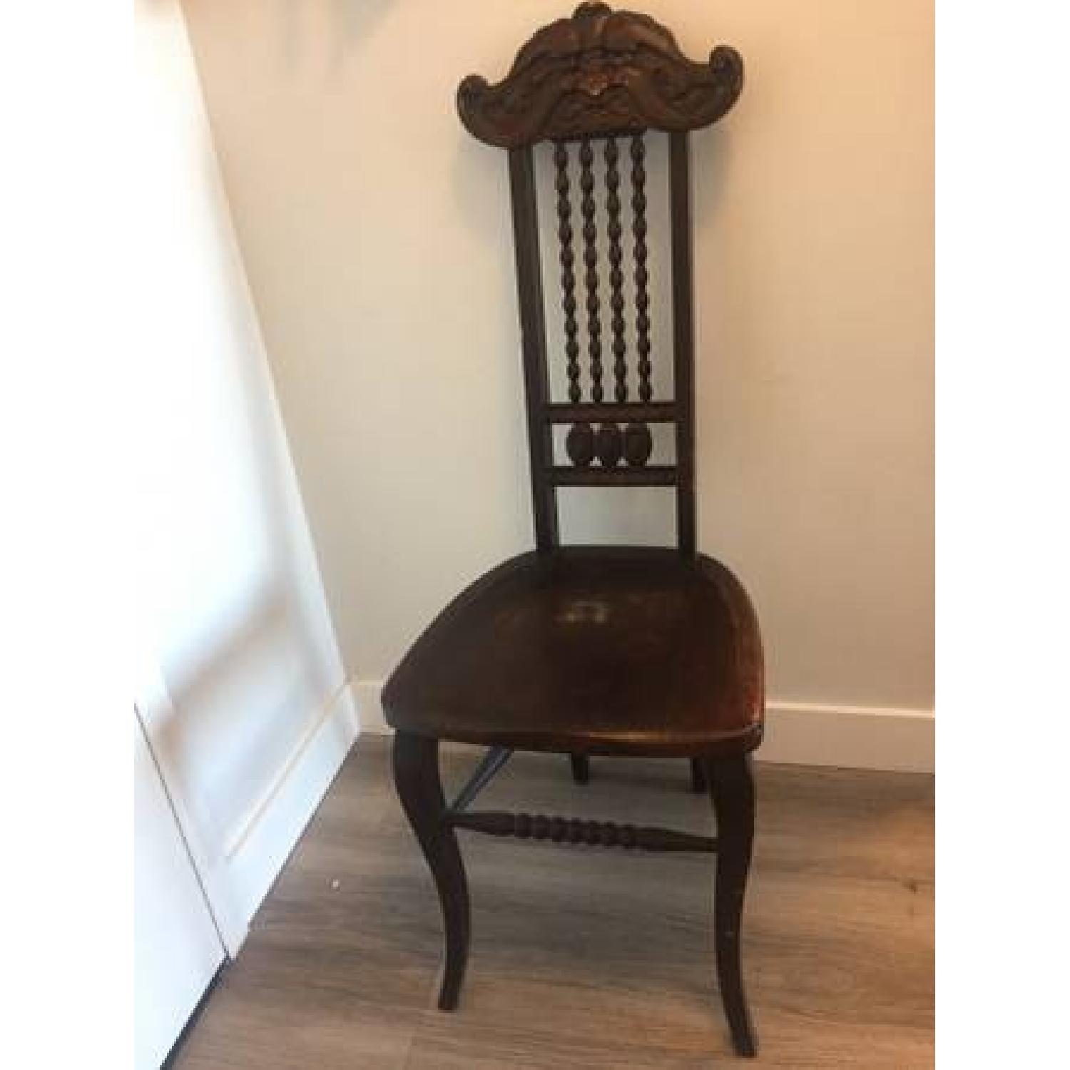 Antique Wood Carved Chair - image-1