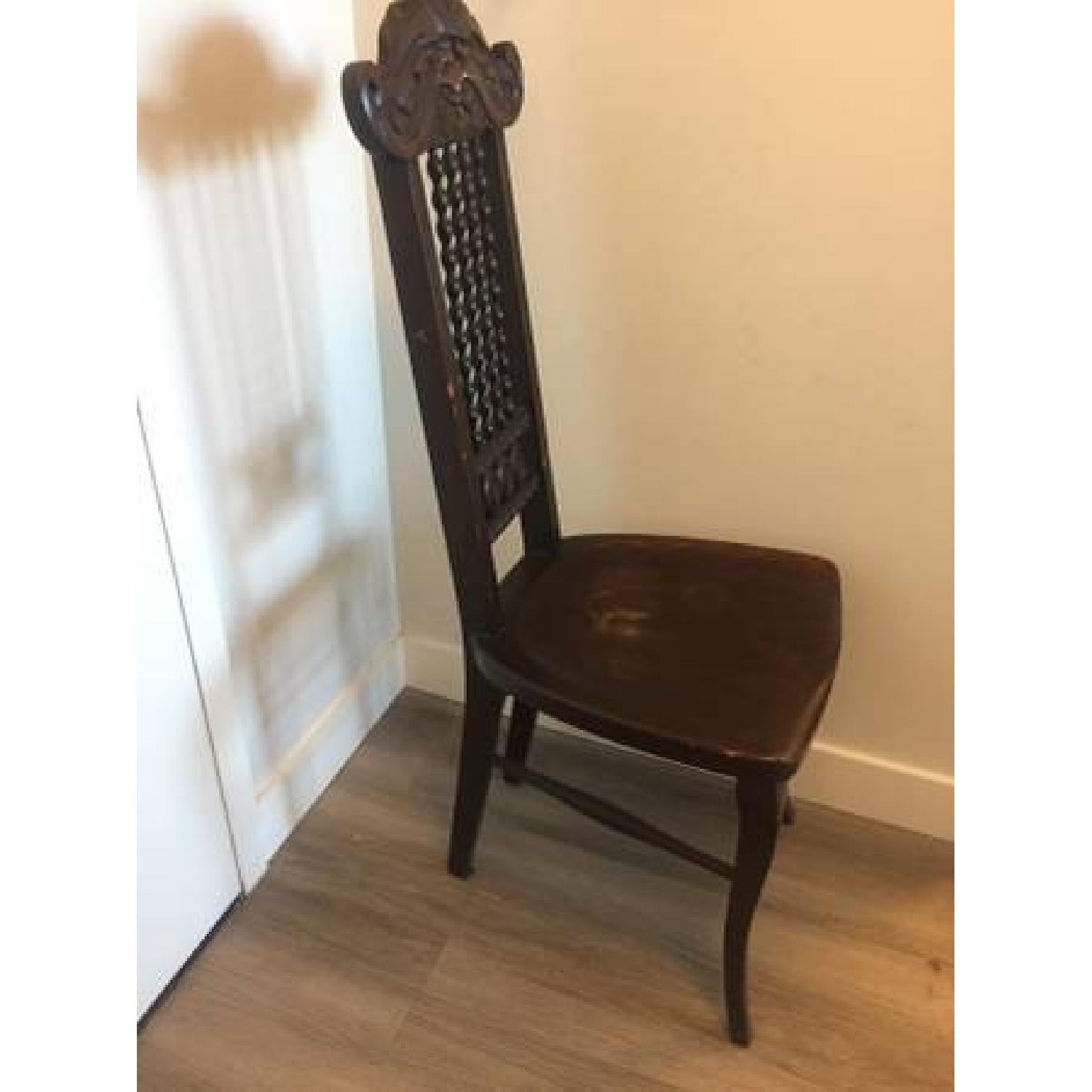 Antique Wood Carved Chair - image-4