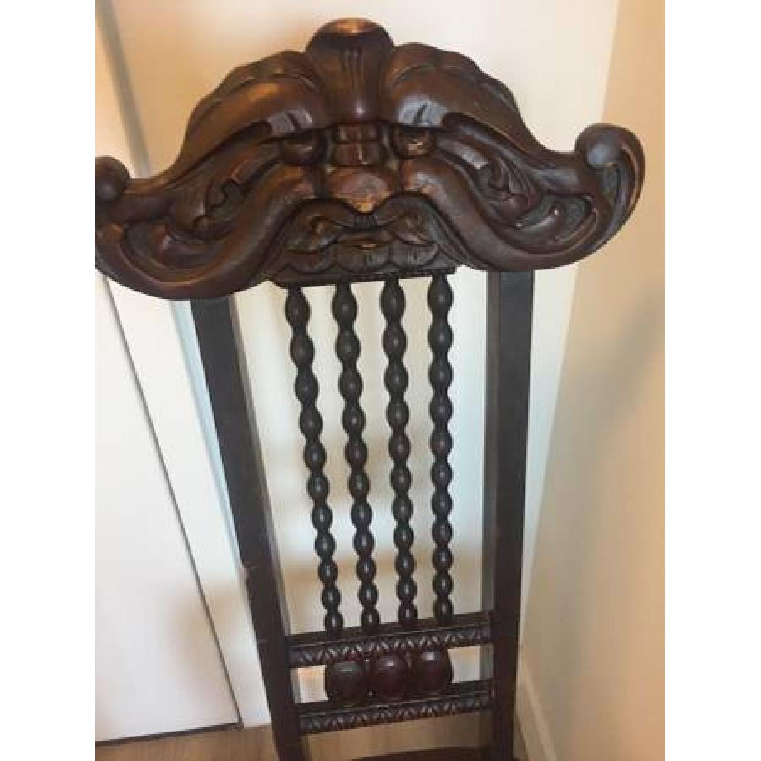 Antique Wood Carved Chair - image-5