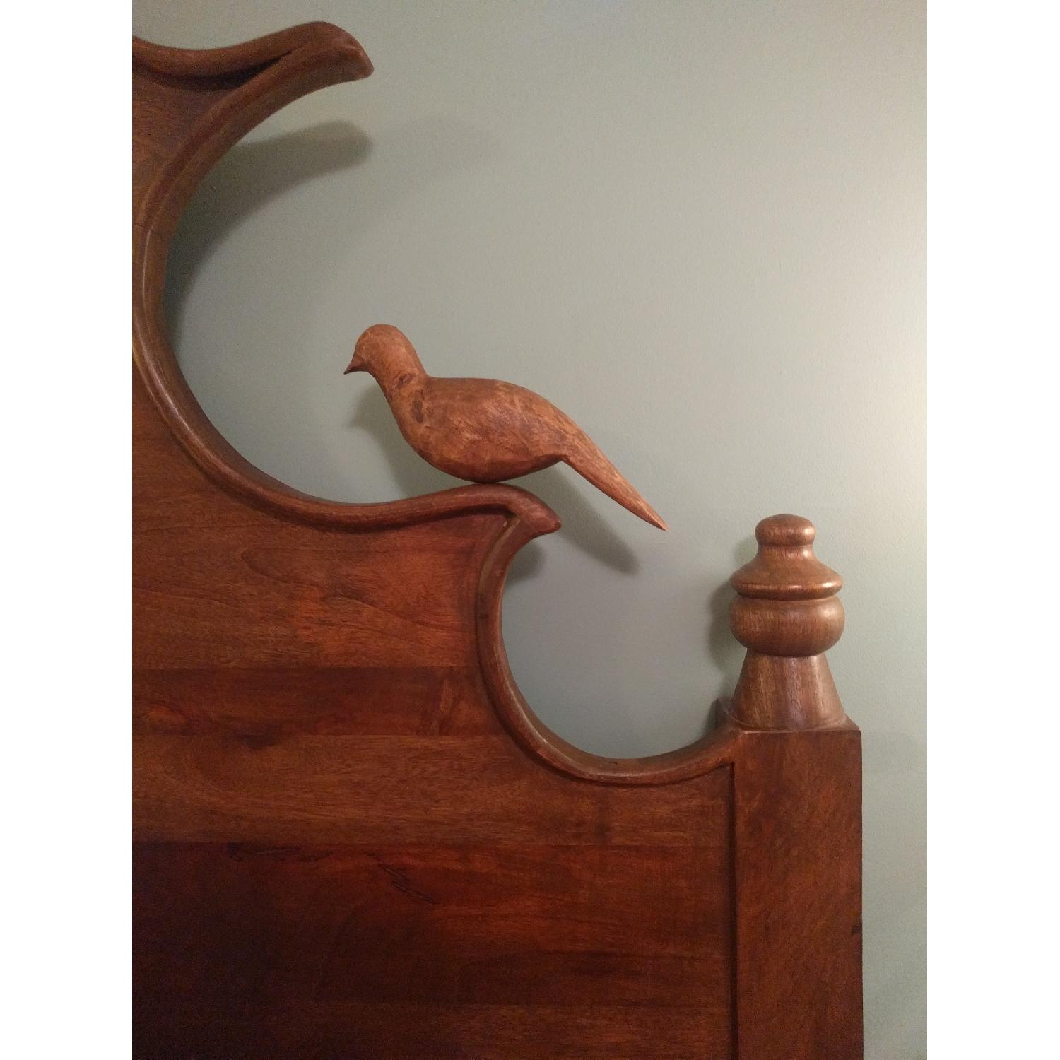 Ballard Designs Claudette Queen Size Woden Headboard w/ Bird - image-6
