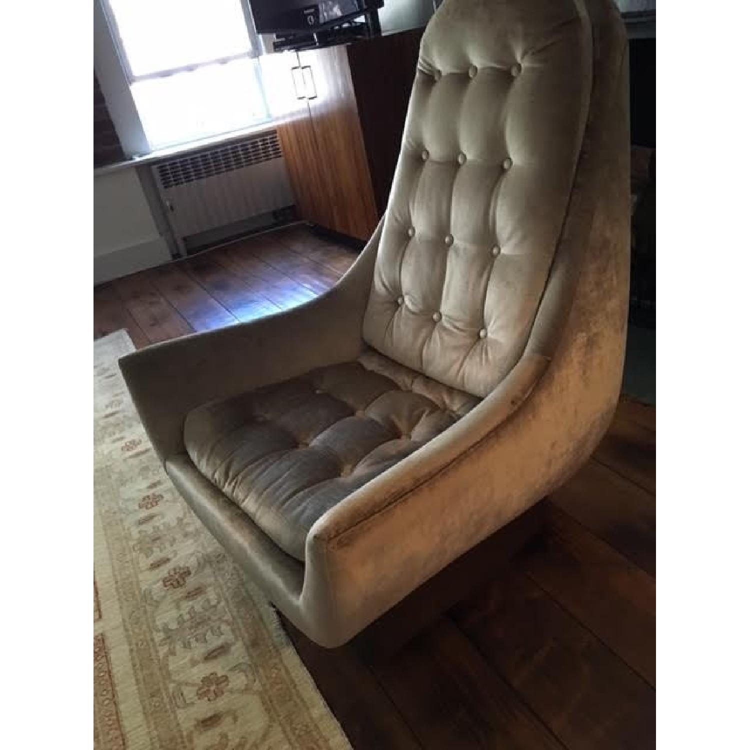 ABC Carpet and Home Silk-Velvet Spinning Chair - image-0