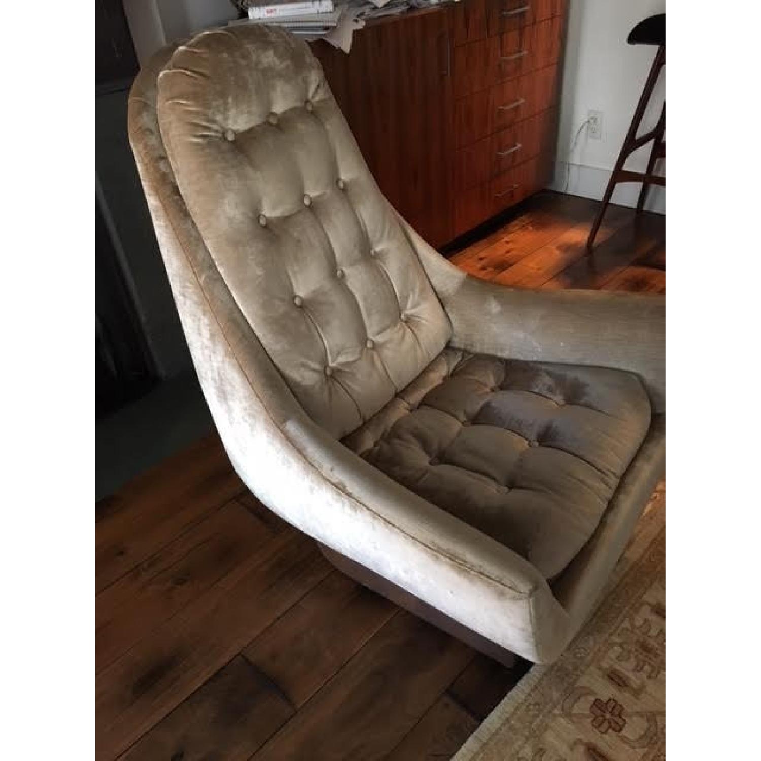 ABC Carpet and Home Silk-Velvet Spinning Chair - image-1