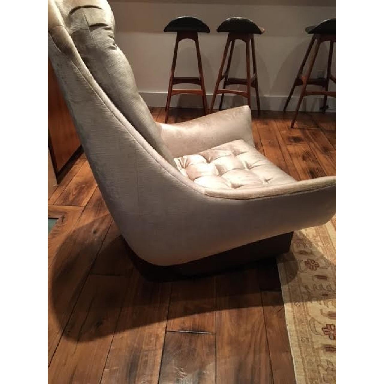 ABC Carpet and Home Silk-Velvet Spinning Chair - image-3