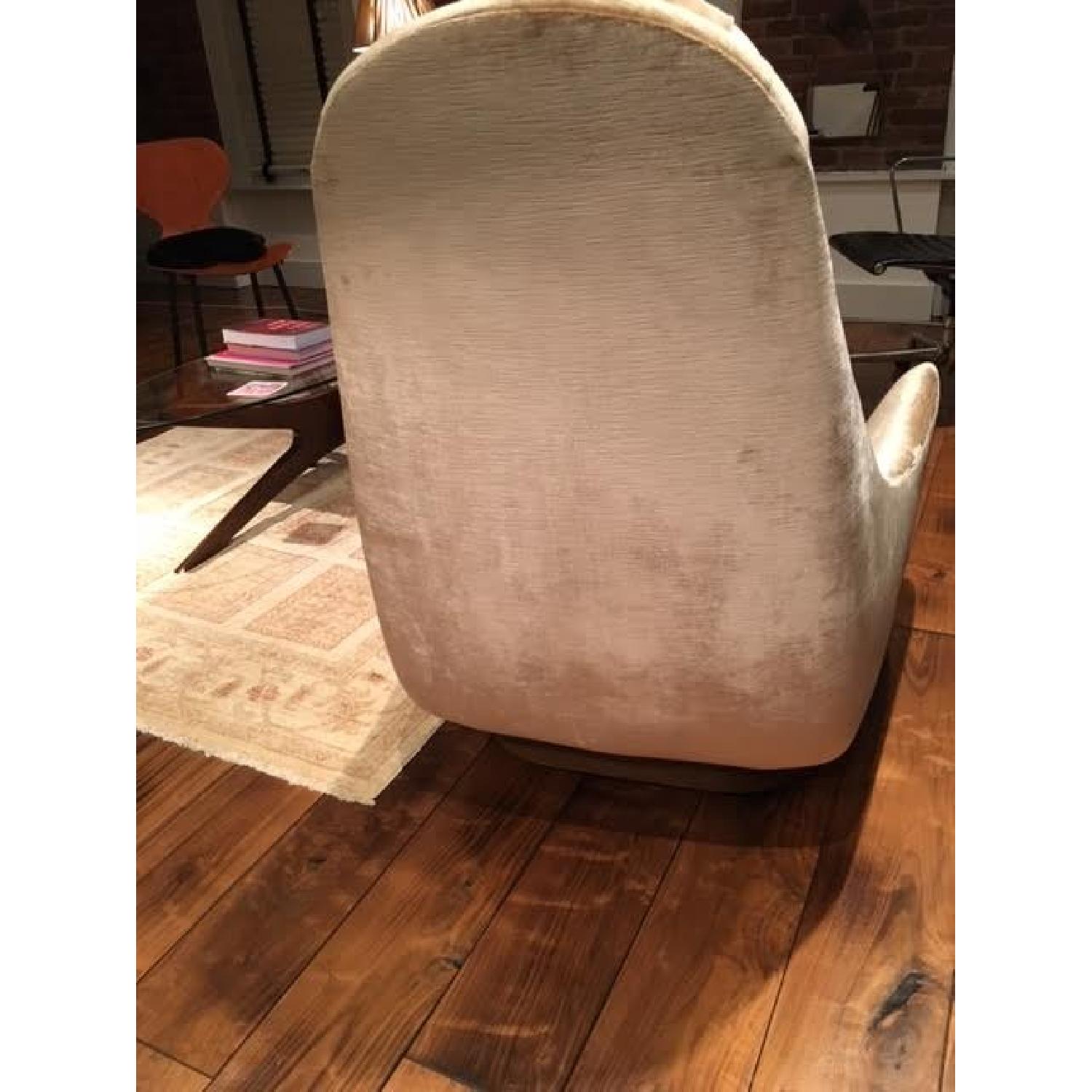 ABC Carpet and Home Silk-Velvet Spinning Chair - image-4