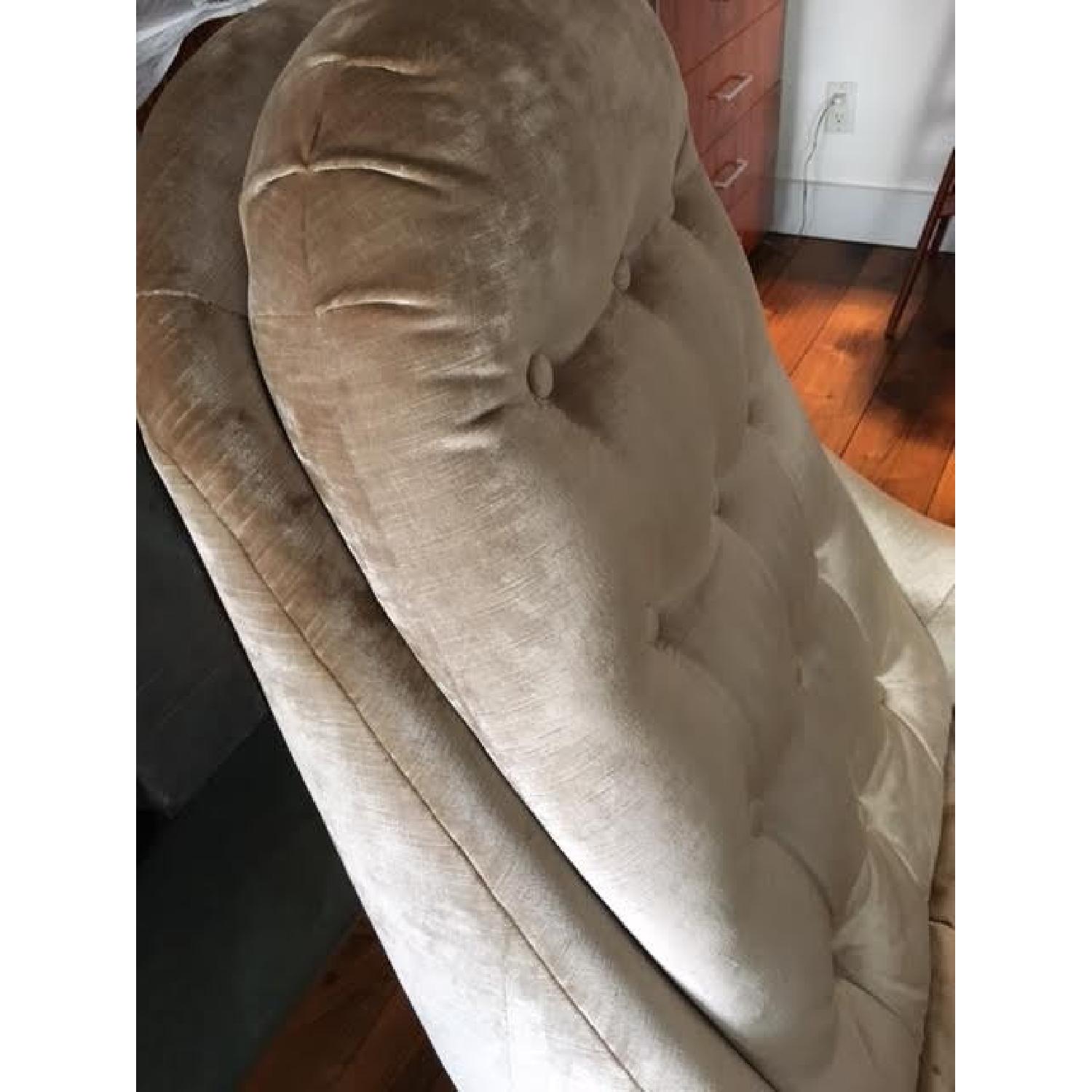 ABC Carpet and Home Silk-Velvet Spinning Chair - image-7