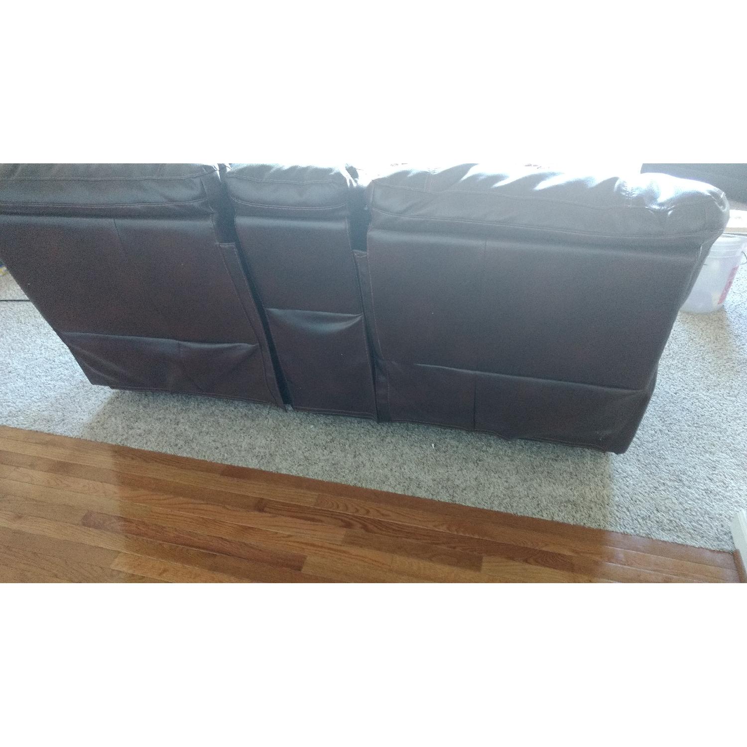 Faux Leather Couch + Loveseat + Chair - image-3