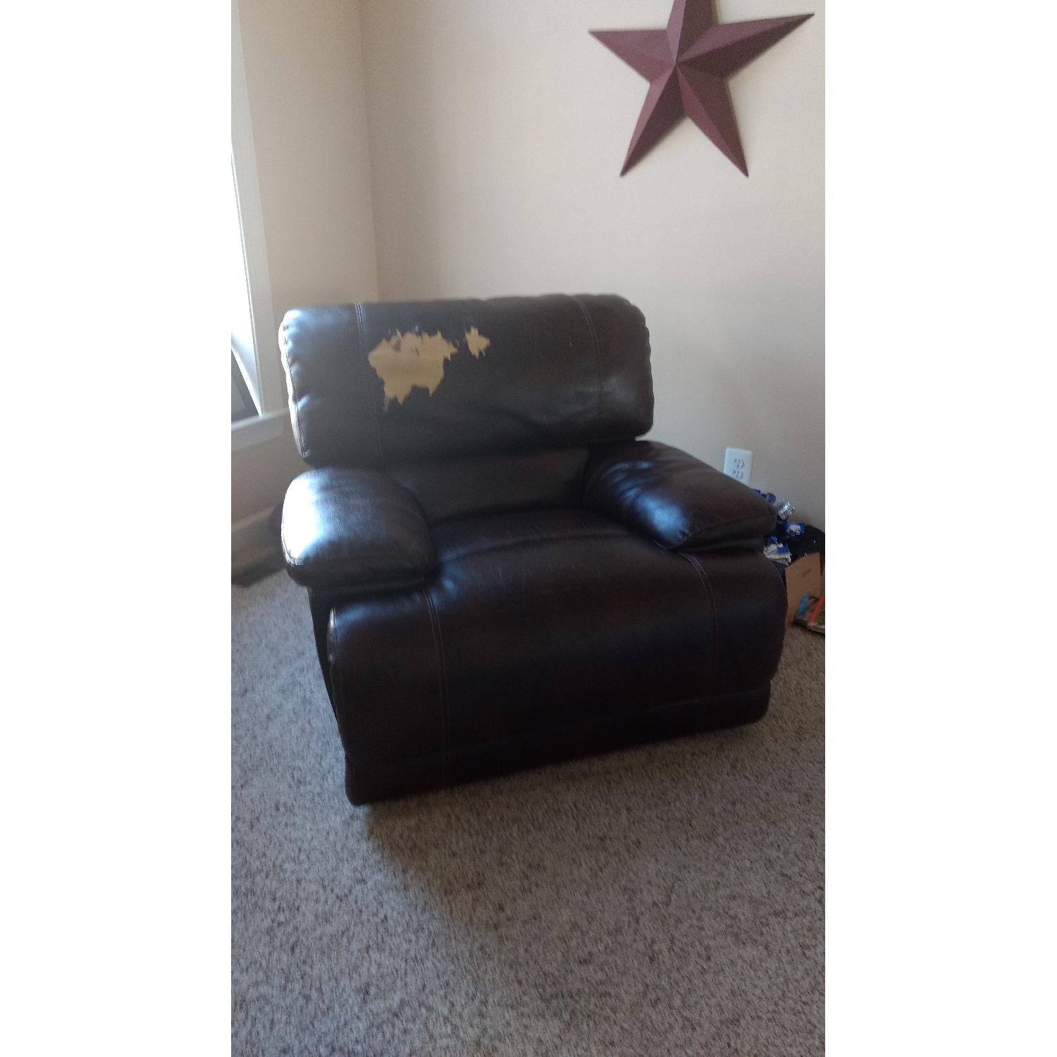 Faux Leather Couch + Loveseat + Chair - image-11