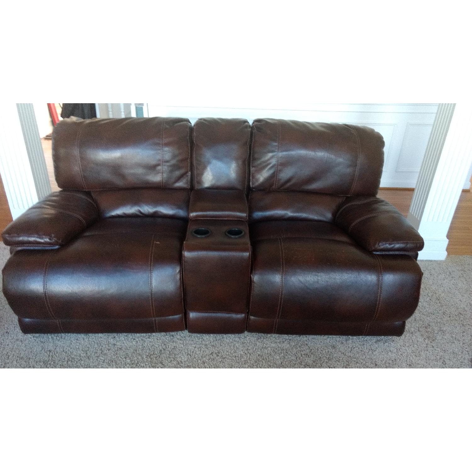 Faux Leather Couch + Loveseat + Chair - image-12