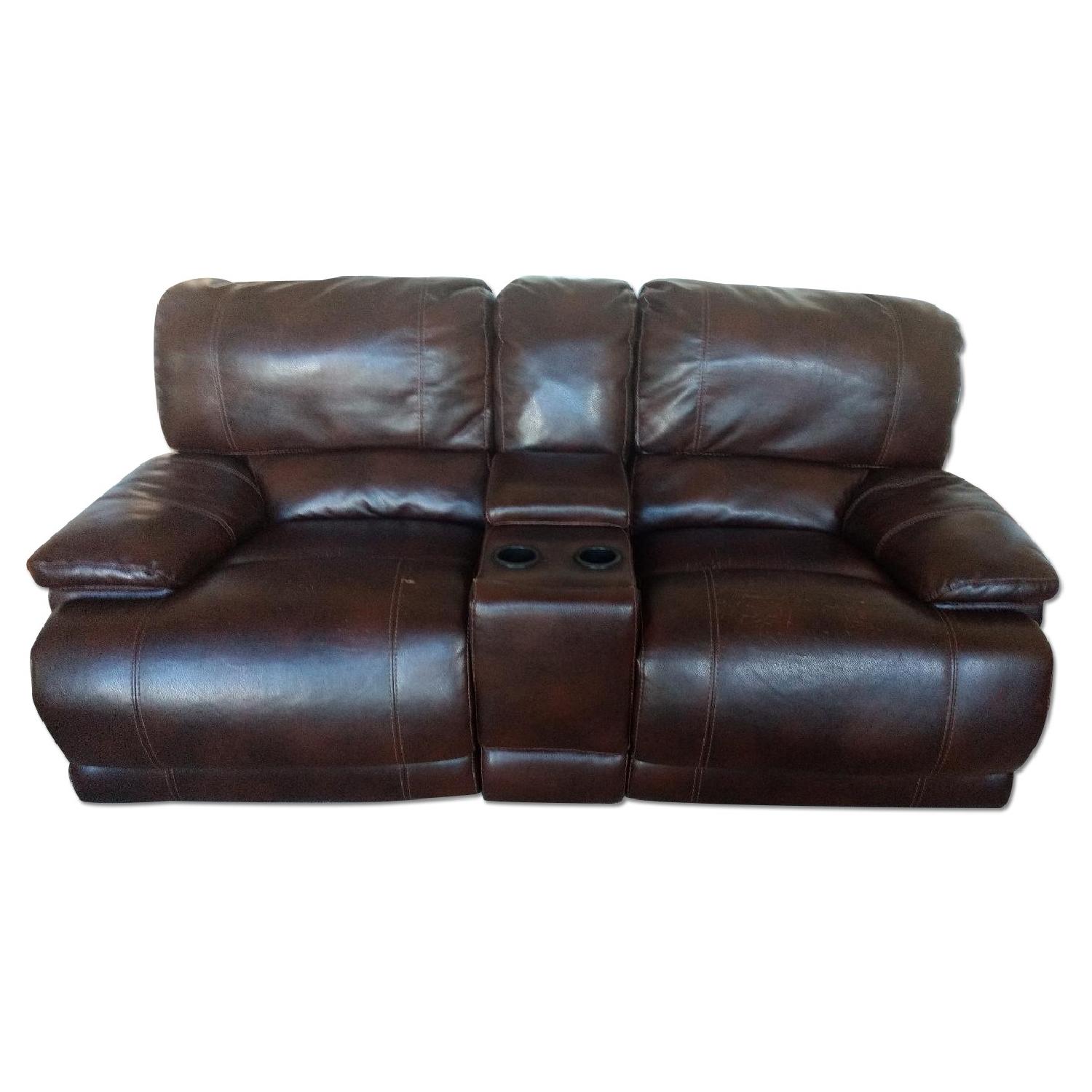 Faux Leather Couch + Loveseat + Chair - image-0