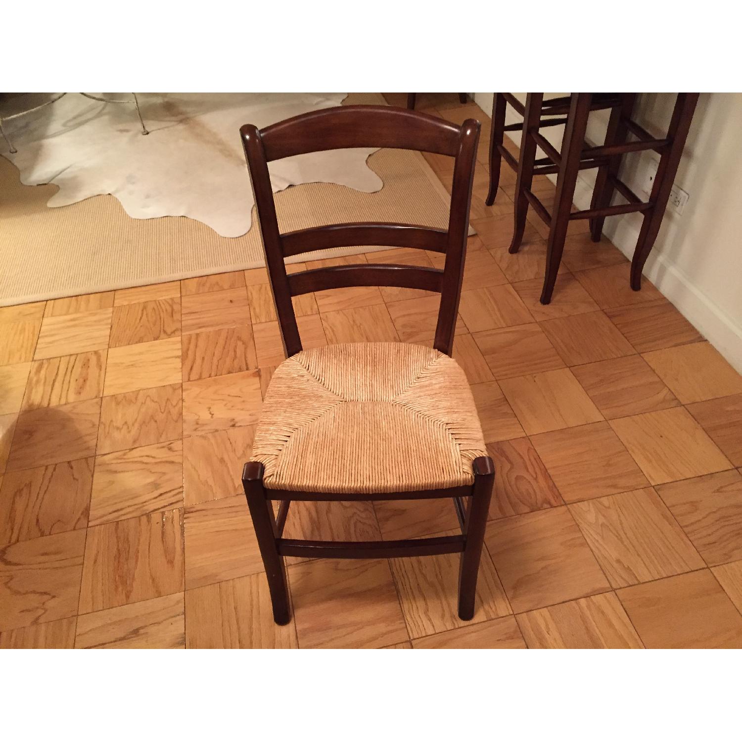 Pottery Barn Round Extending Dining Room Table w/ 4 Chairs - image-3