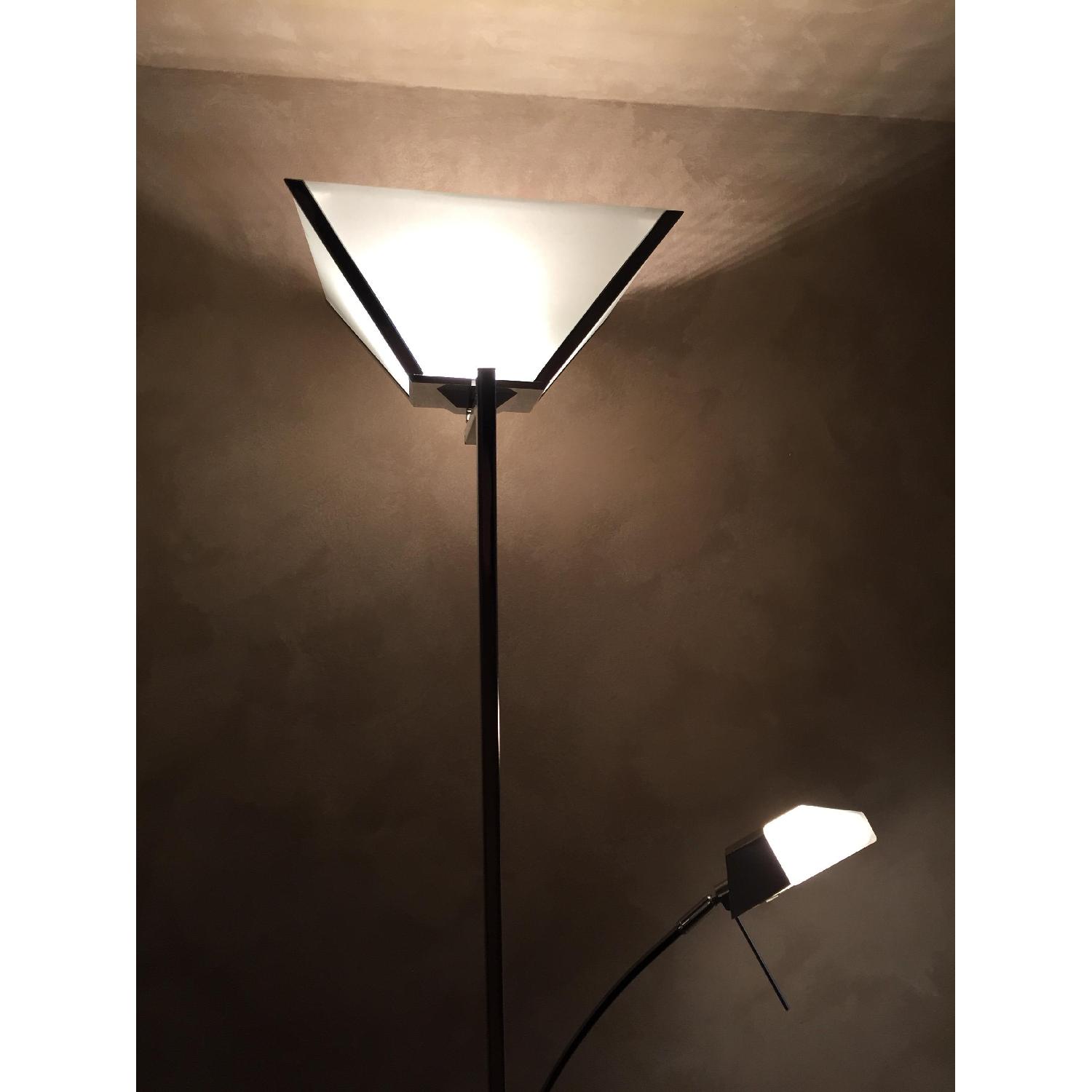 Halogen Torchiere w/ Reading Lamp - image-1