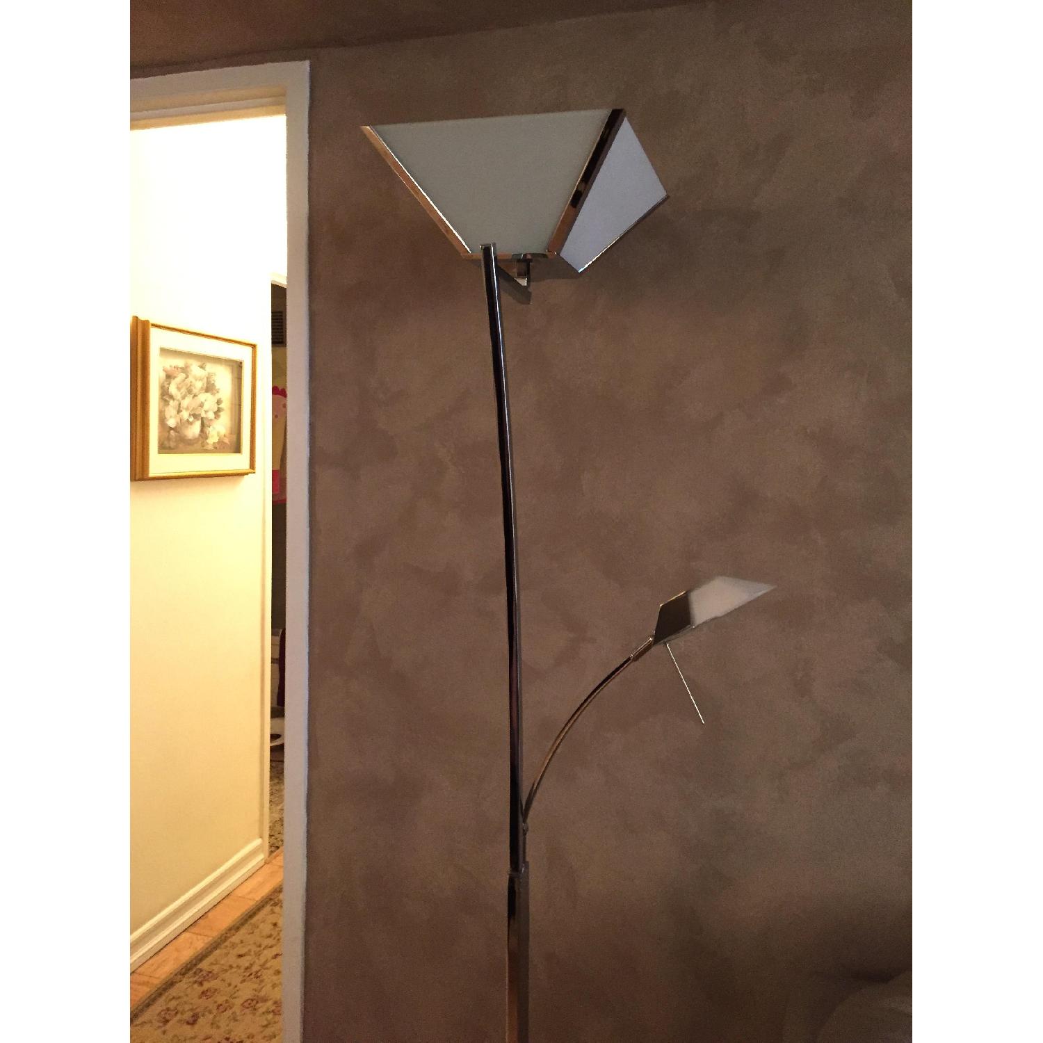 Halogen Torchiere w/ Reading Lamp - image-2