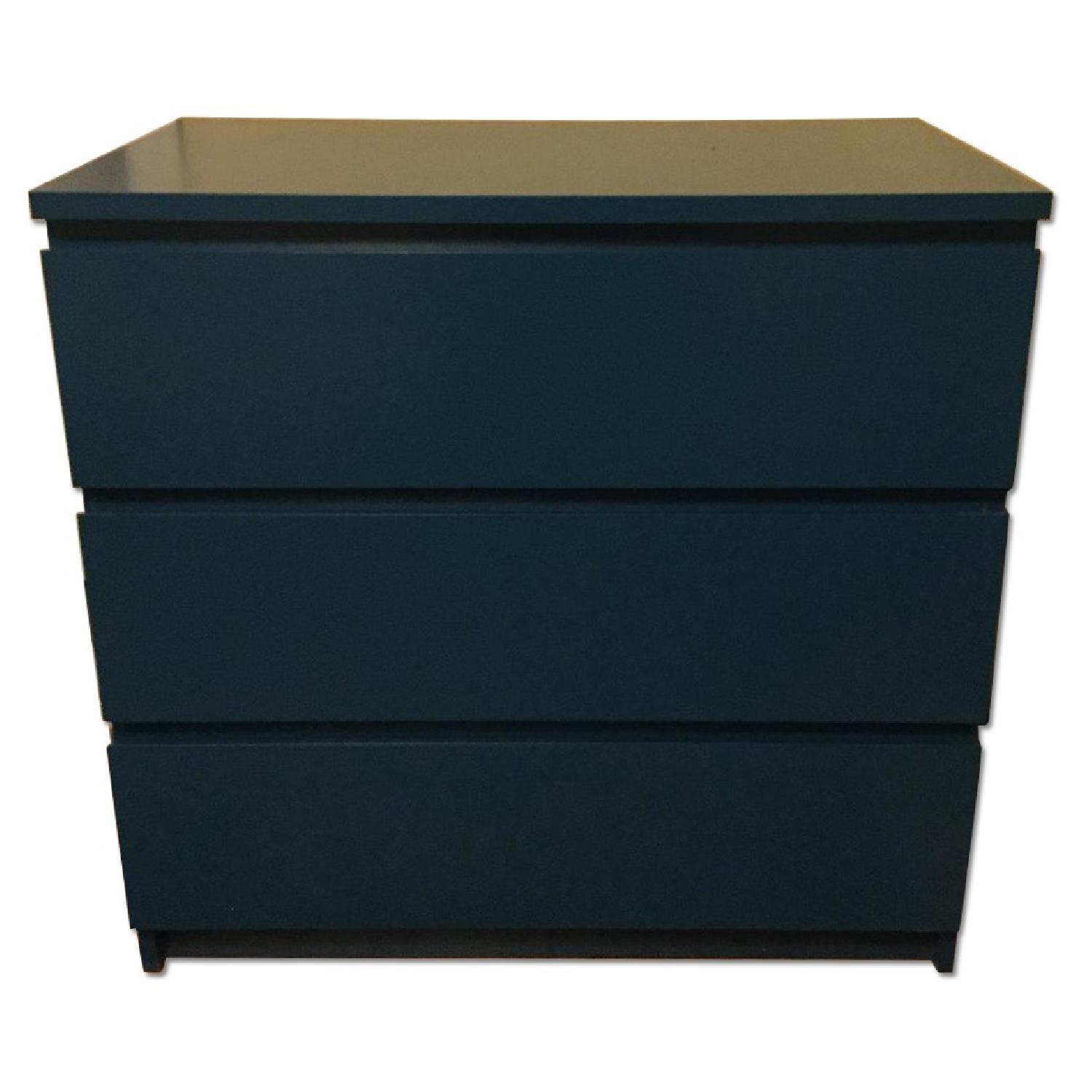 Ikea Malm Blue Dresser AptDeco