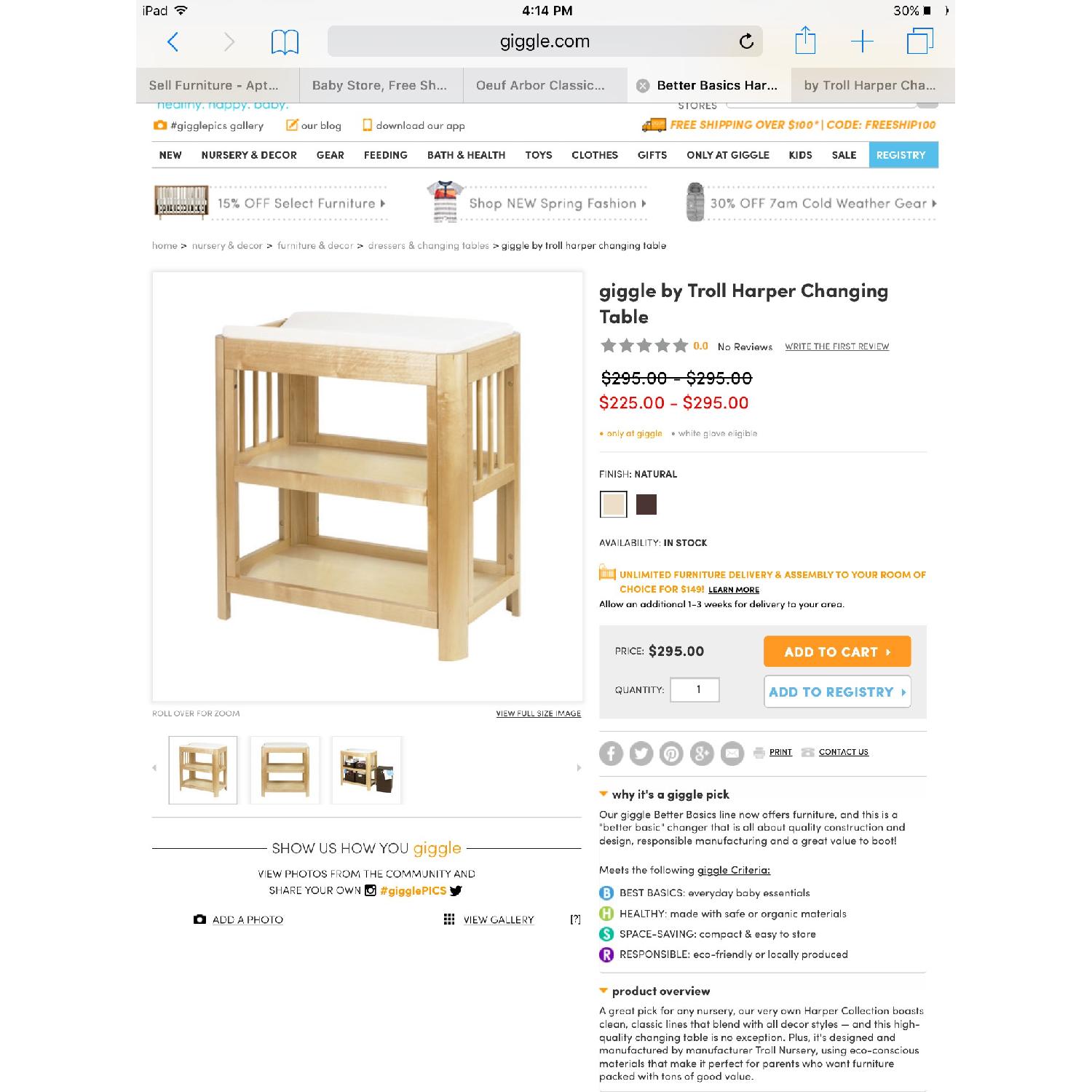 Giggle Troll Harper Changing Table - image-2