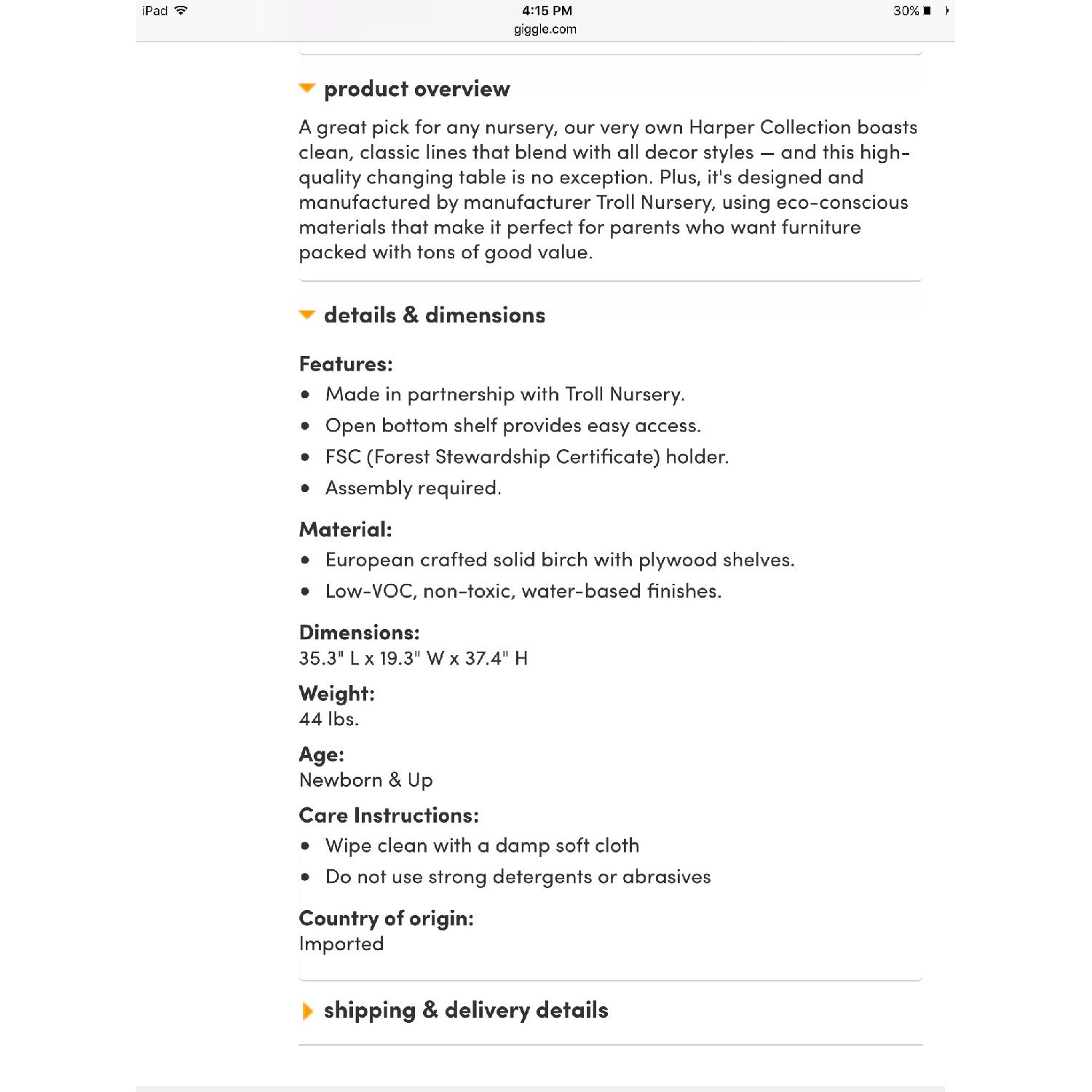 Giggle Troll Harper Changing Table - image-3