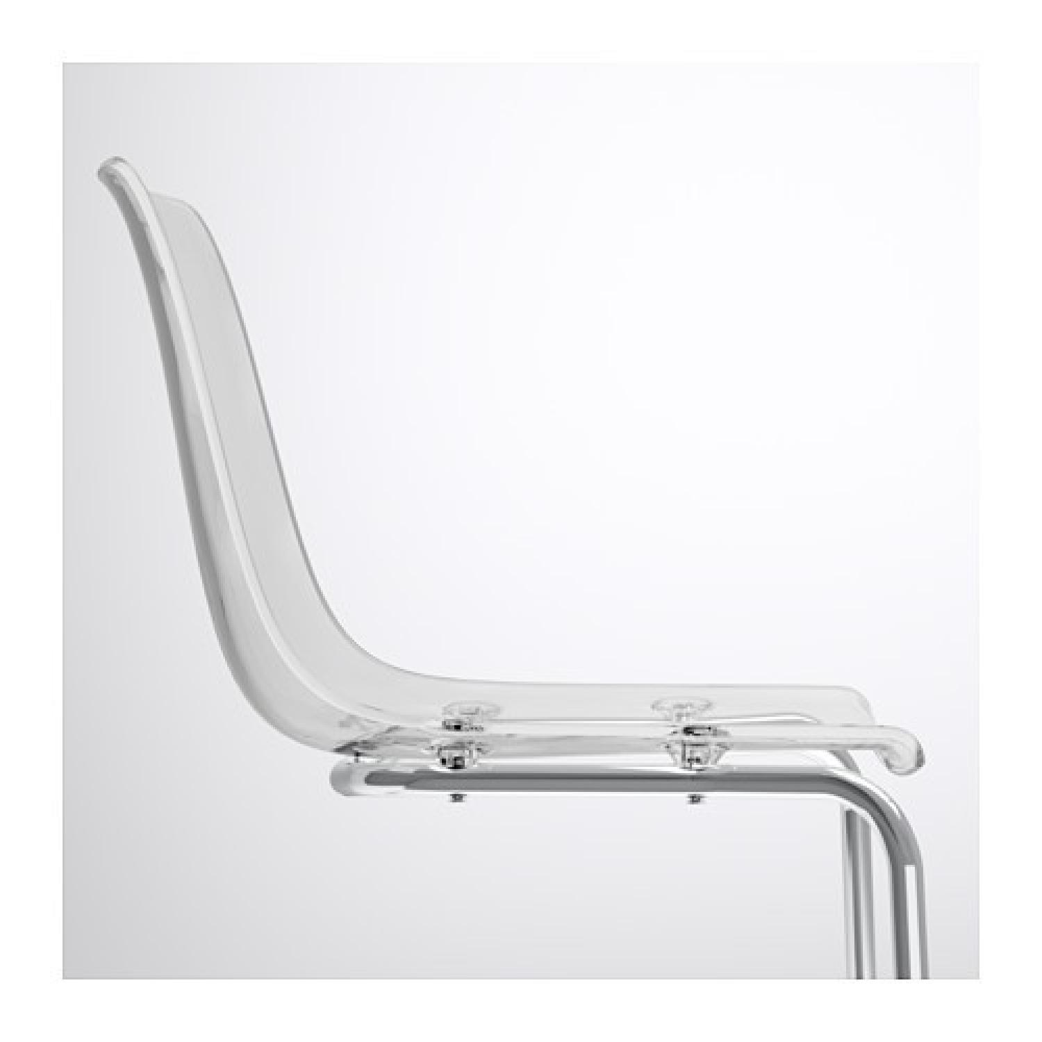 Ikea Tobias Chrome Plated Acrylic Dining Chair - image-2