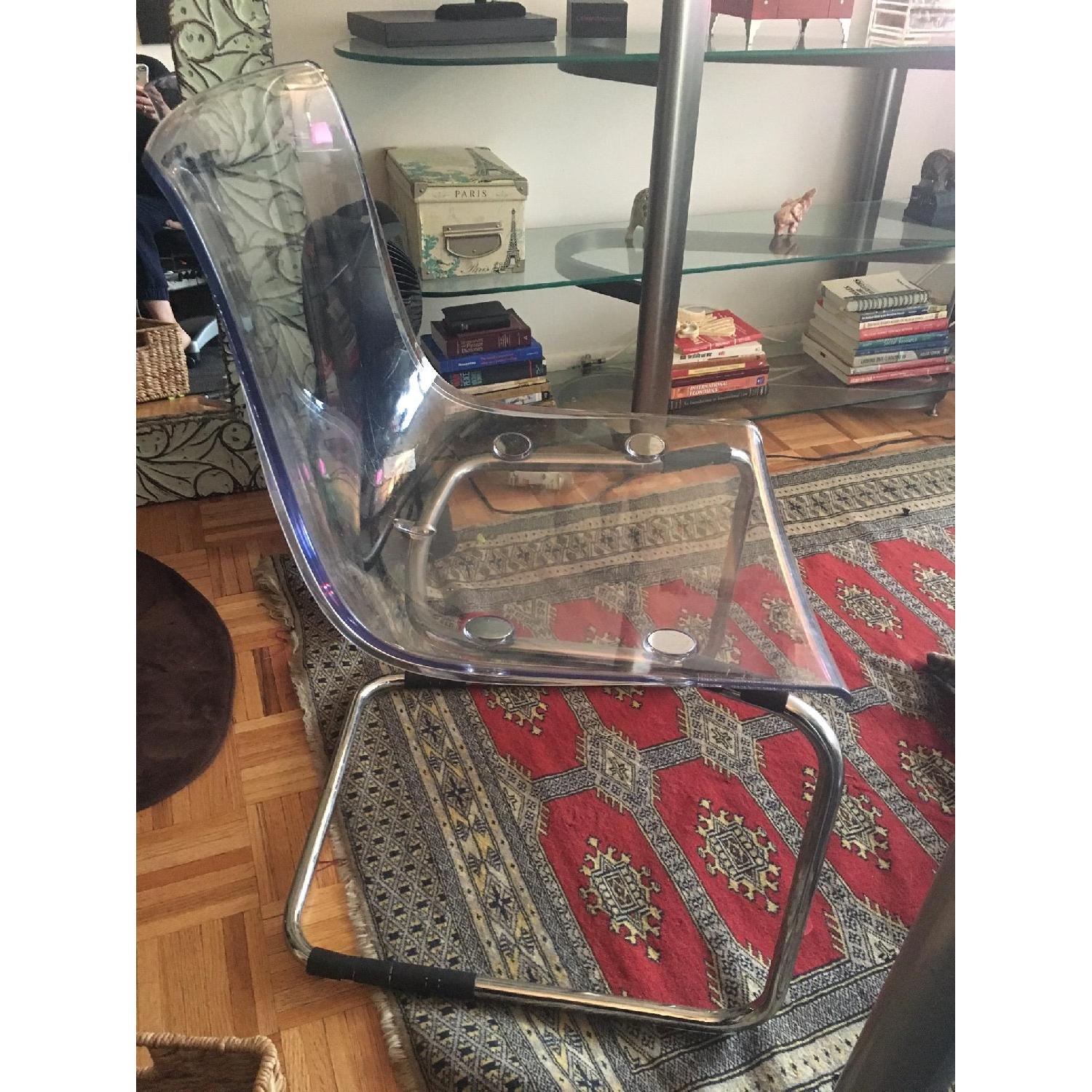 Ikea Tobias Chrome Plated Acrylic Dining Chair - image-3