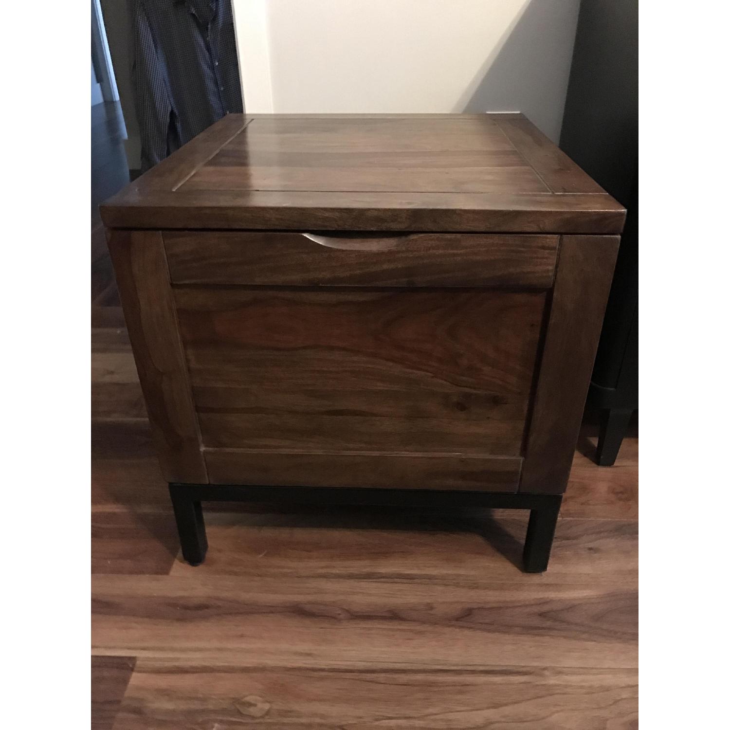 Crate & Barrel Wood Side Table - image-1