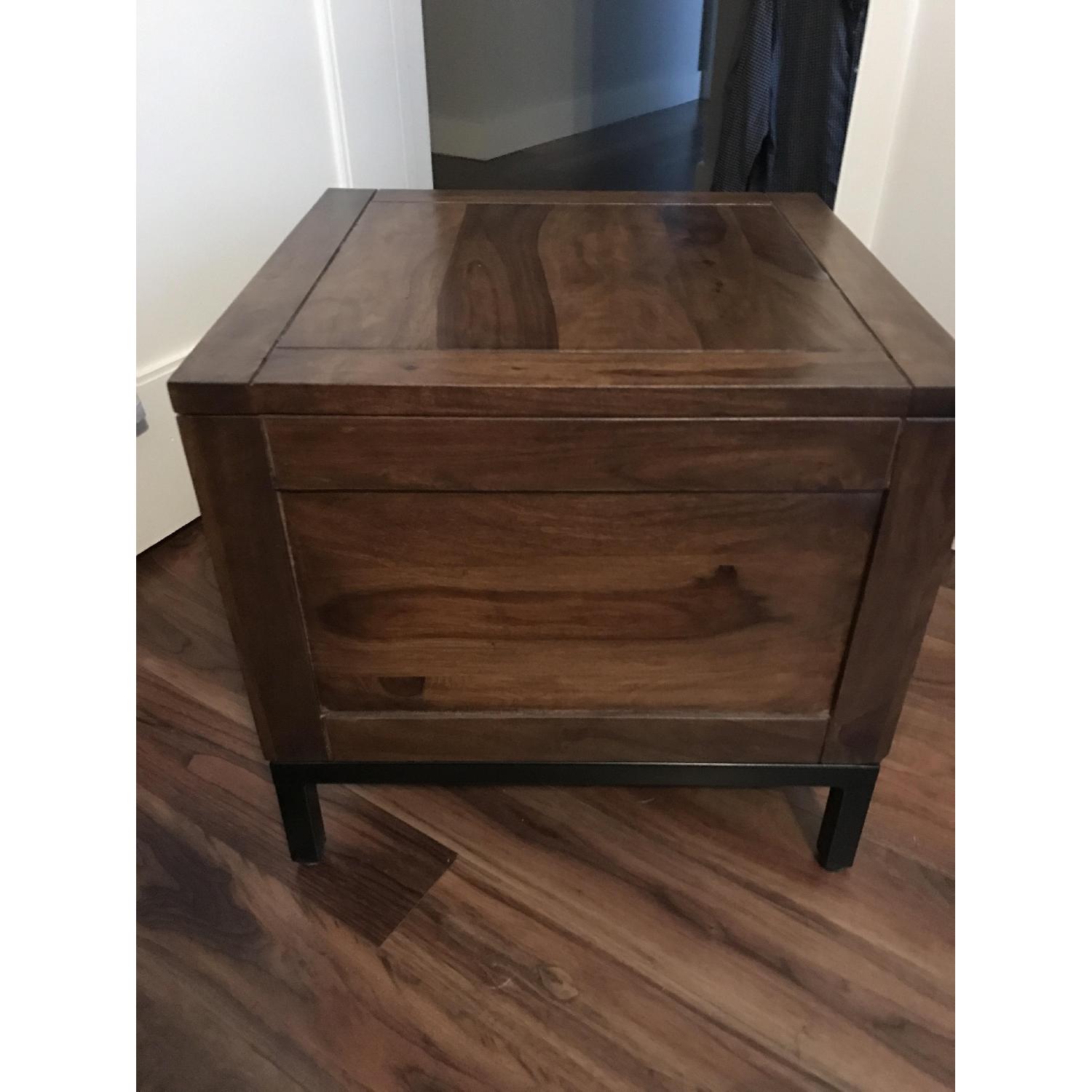 Crate & Barrel Wood Side Table - image-2