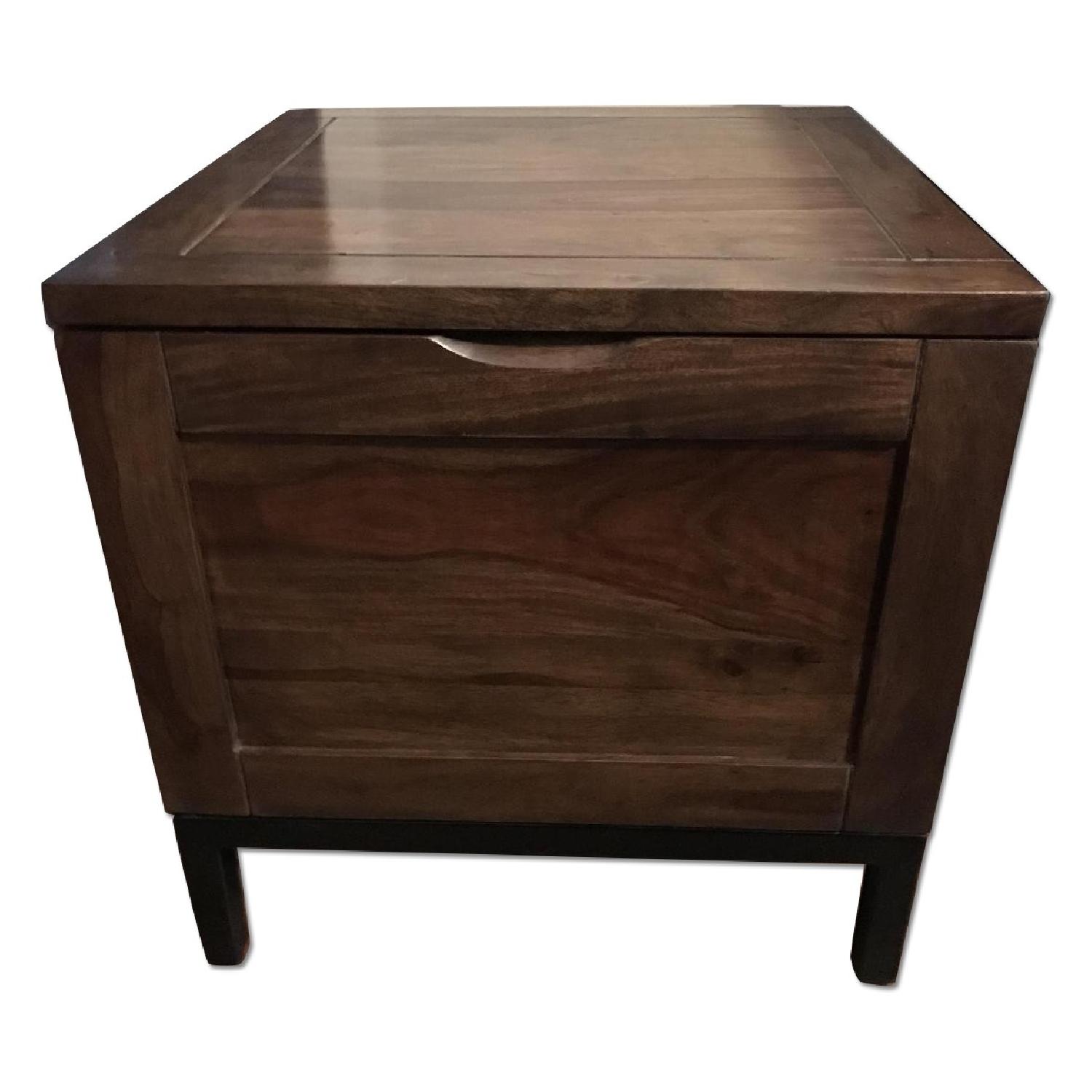 Crate & Barrel Wood Side Table - image-0
