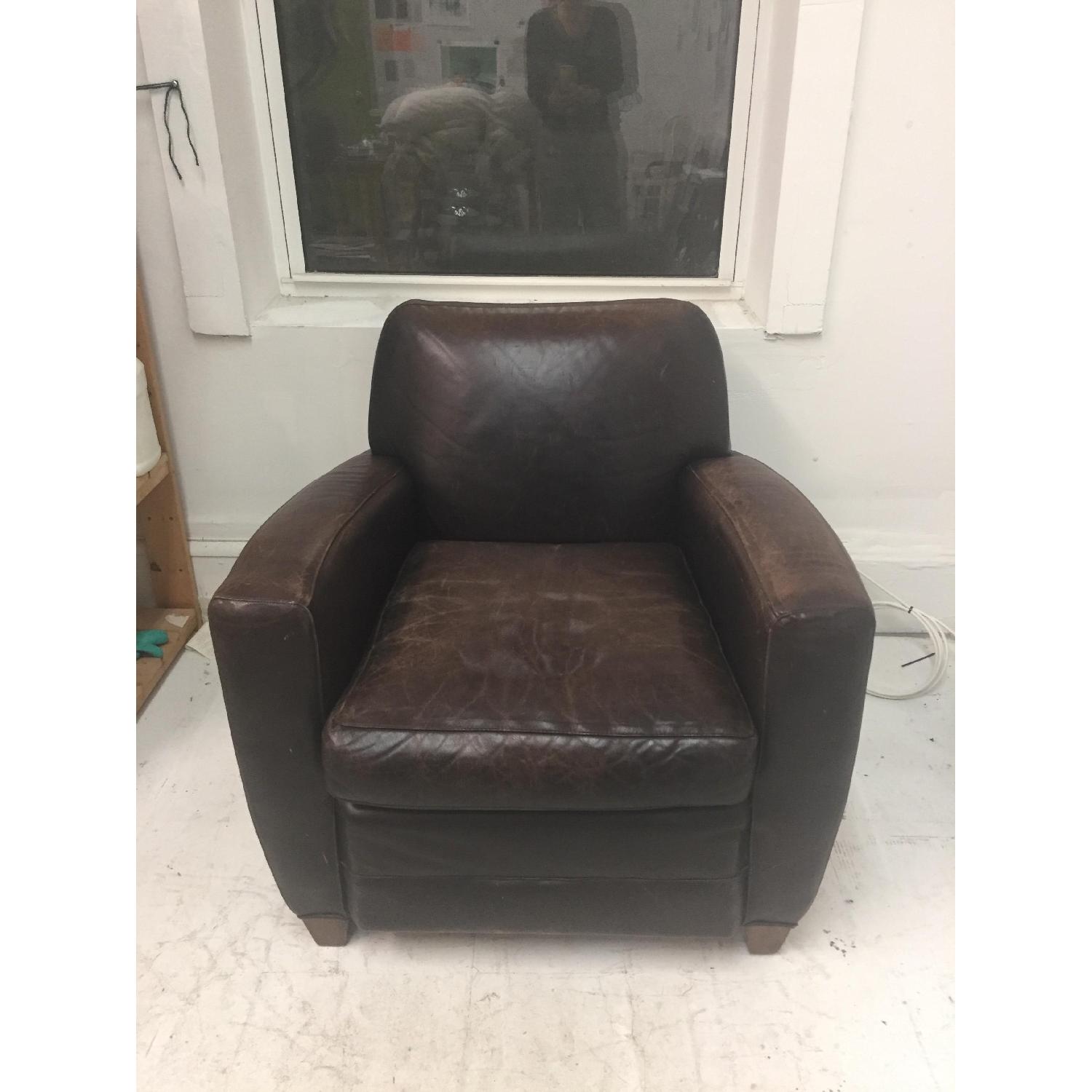 Mitchell Gold + Bob Williams Leather Club Chair - image-1