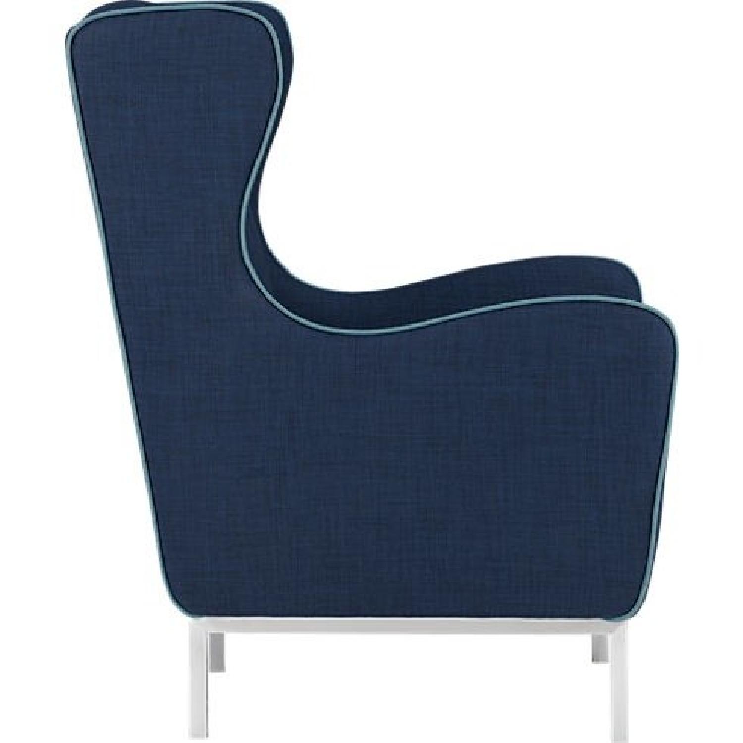 CB2 Study Navy Wingback Chair - image-5