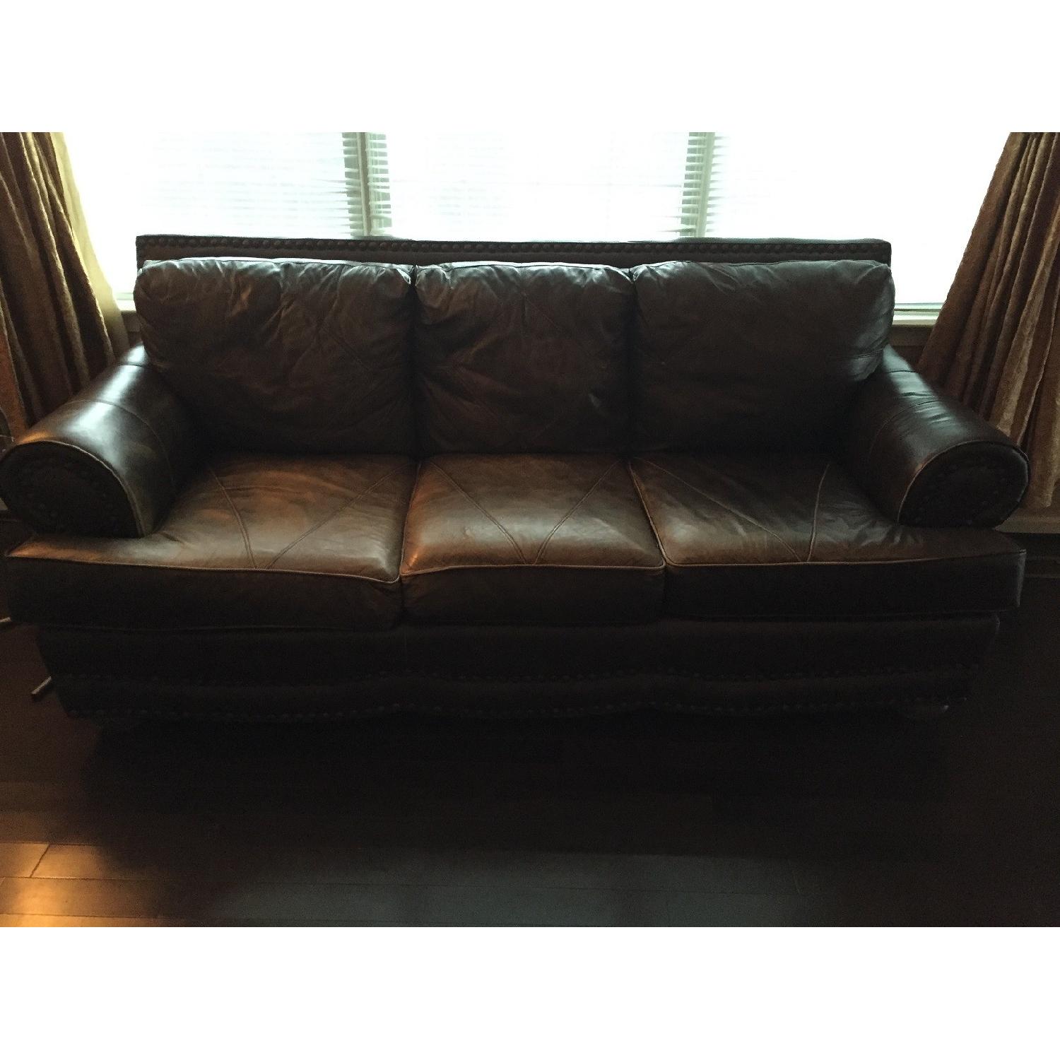 Havertys Leather Sofa + Love Seat AptDeco