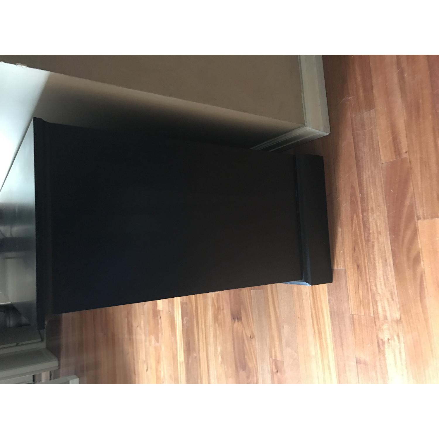 Black Highboy Style Wood TV Stand - image-2