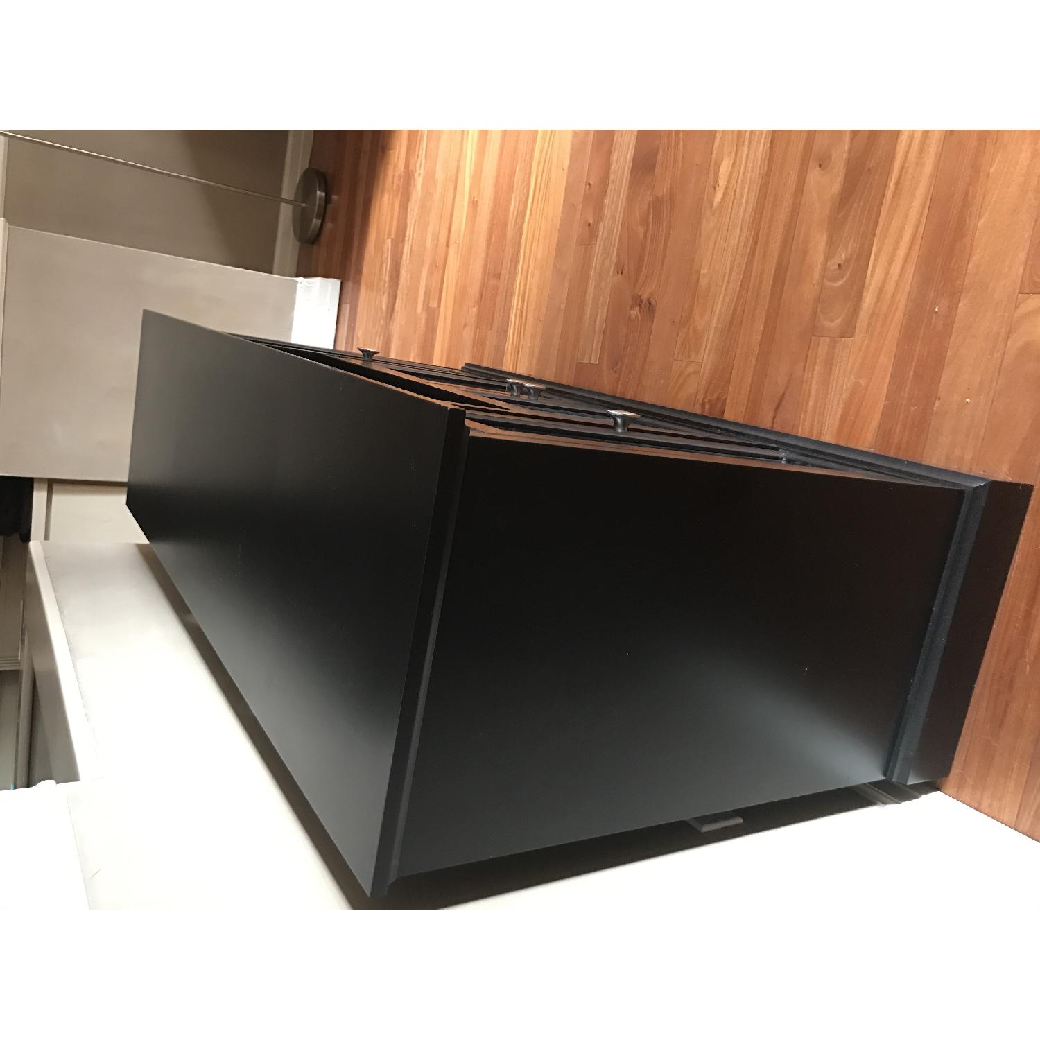 Black Highboy Style Wood TV Stand - image-3