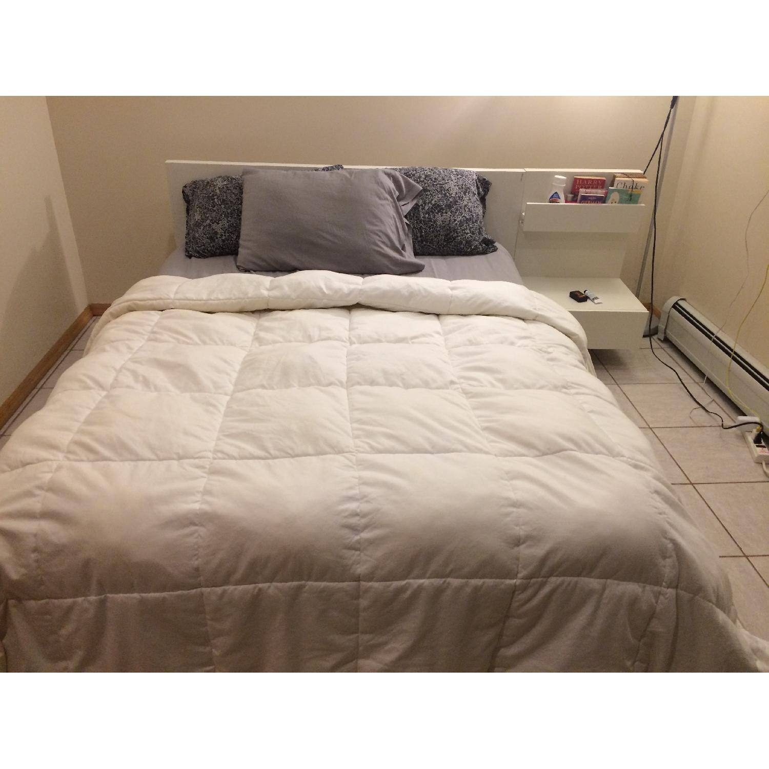 Ikea Malm Full-Size Bed Frame + Night Stand - image-3