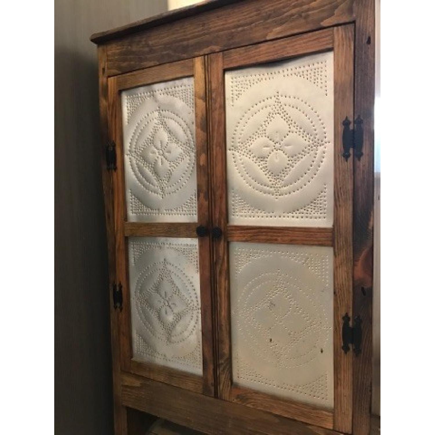 Reclaimed Pine & Tin Paneled Cabinet - image-2