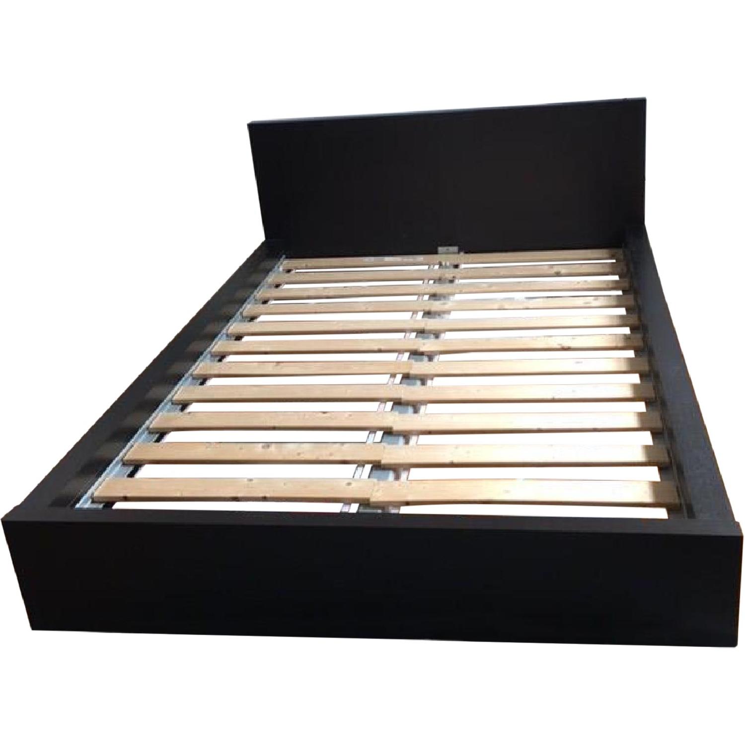 Ikea Black Full Bed Frame - image-0