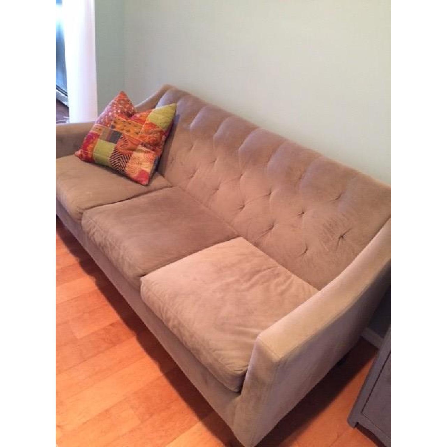 Macy's Tufted Grey Couch - image-3