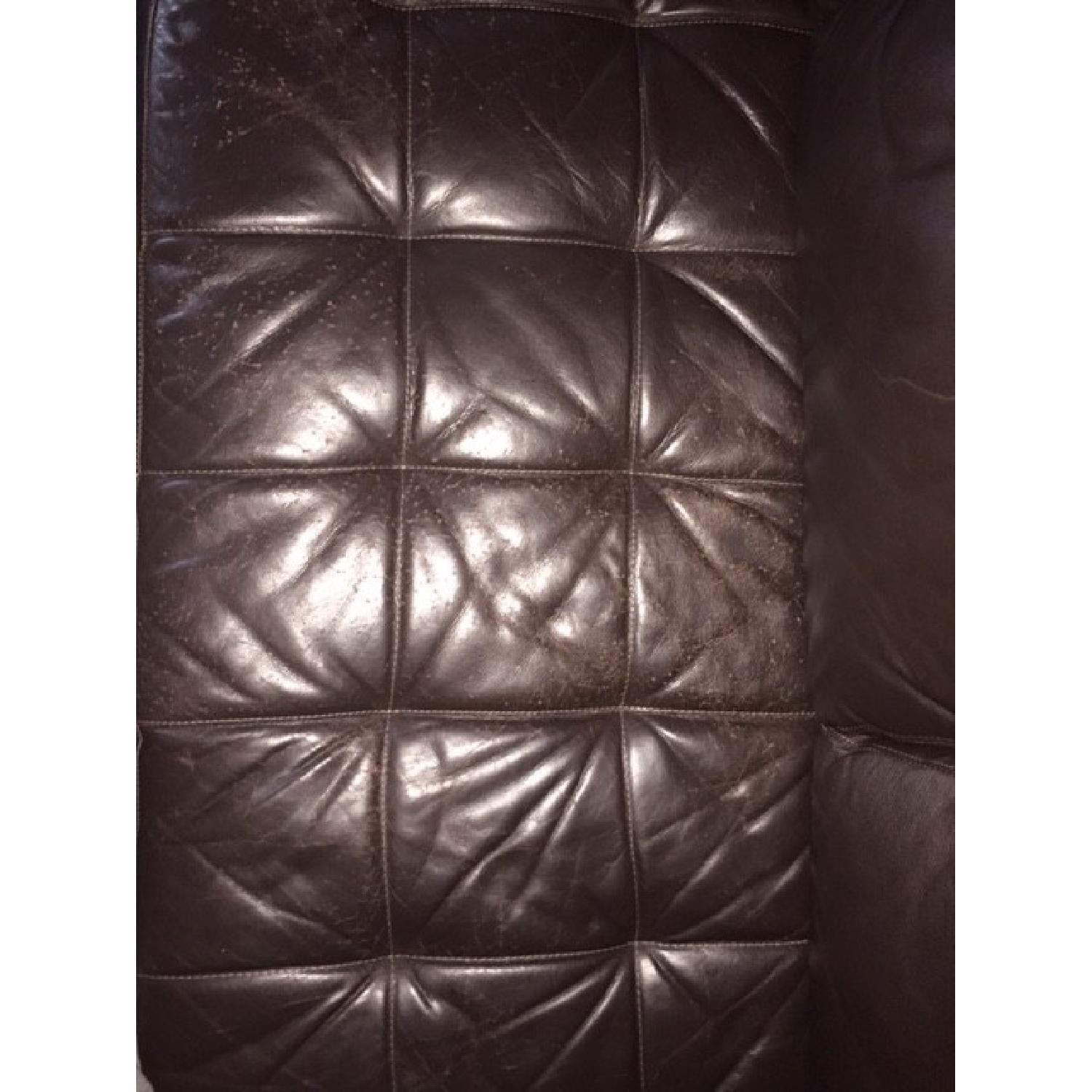 Macy's Leather Sectional Sofa - image-3