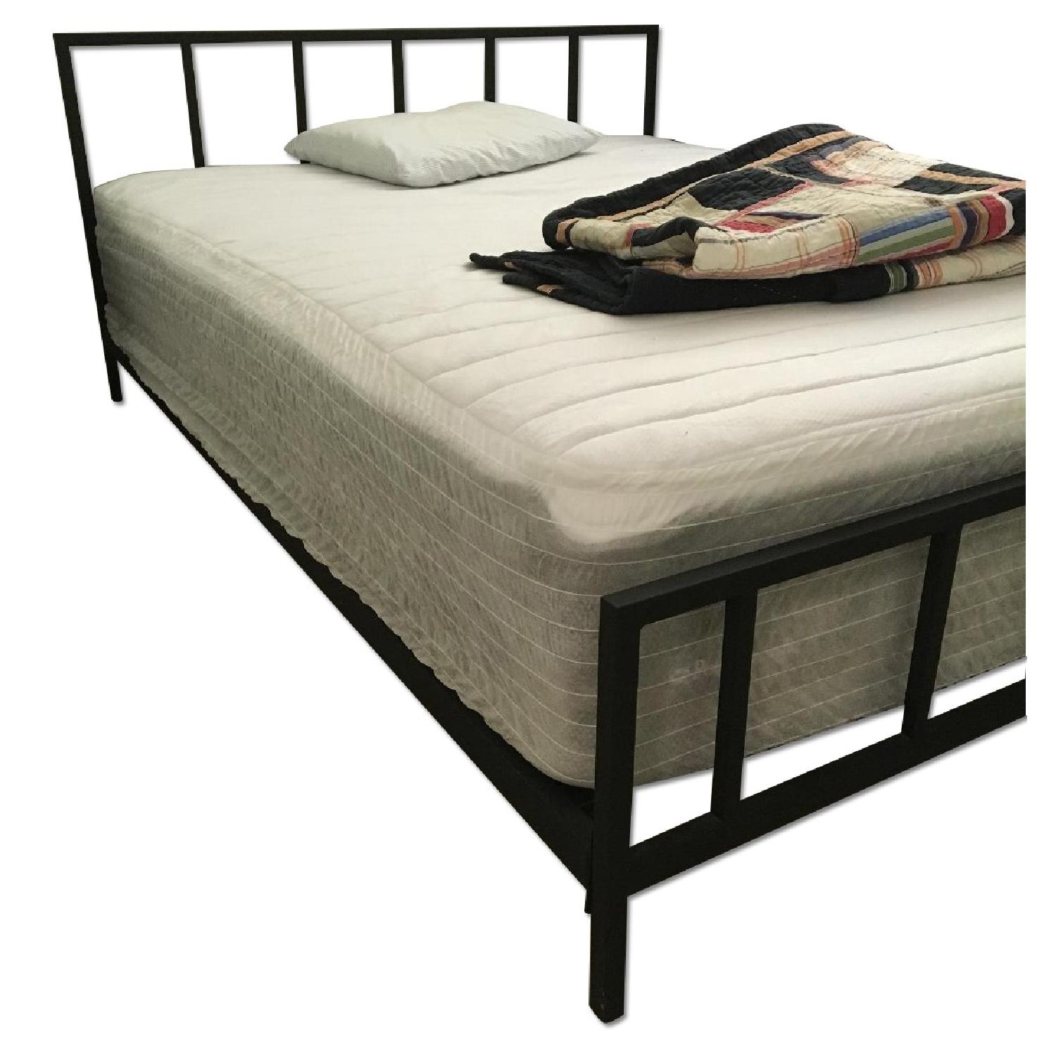 CB2 Alchemy Matte Black Queen Bed Frame AptDeco
