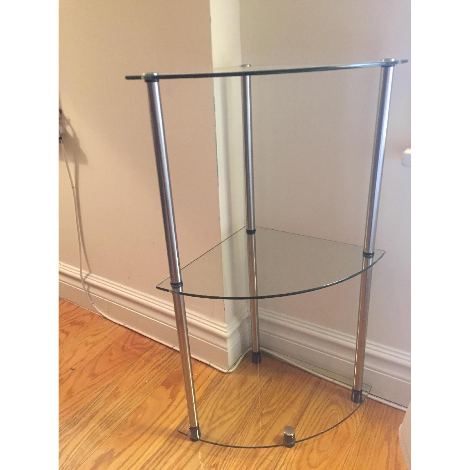 3 Tier Glass Corner Shelf - image-3