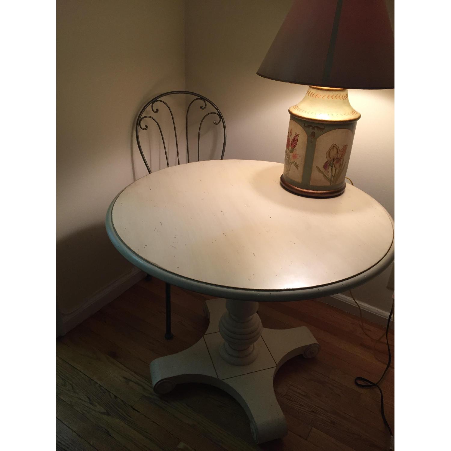 Ethan Allen White Dining Table AptDeco