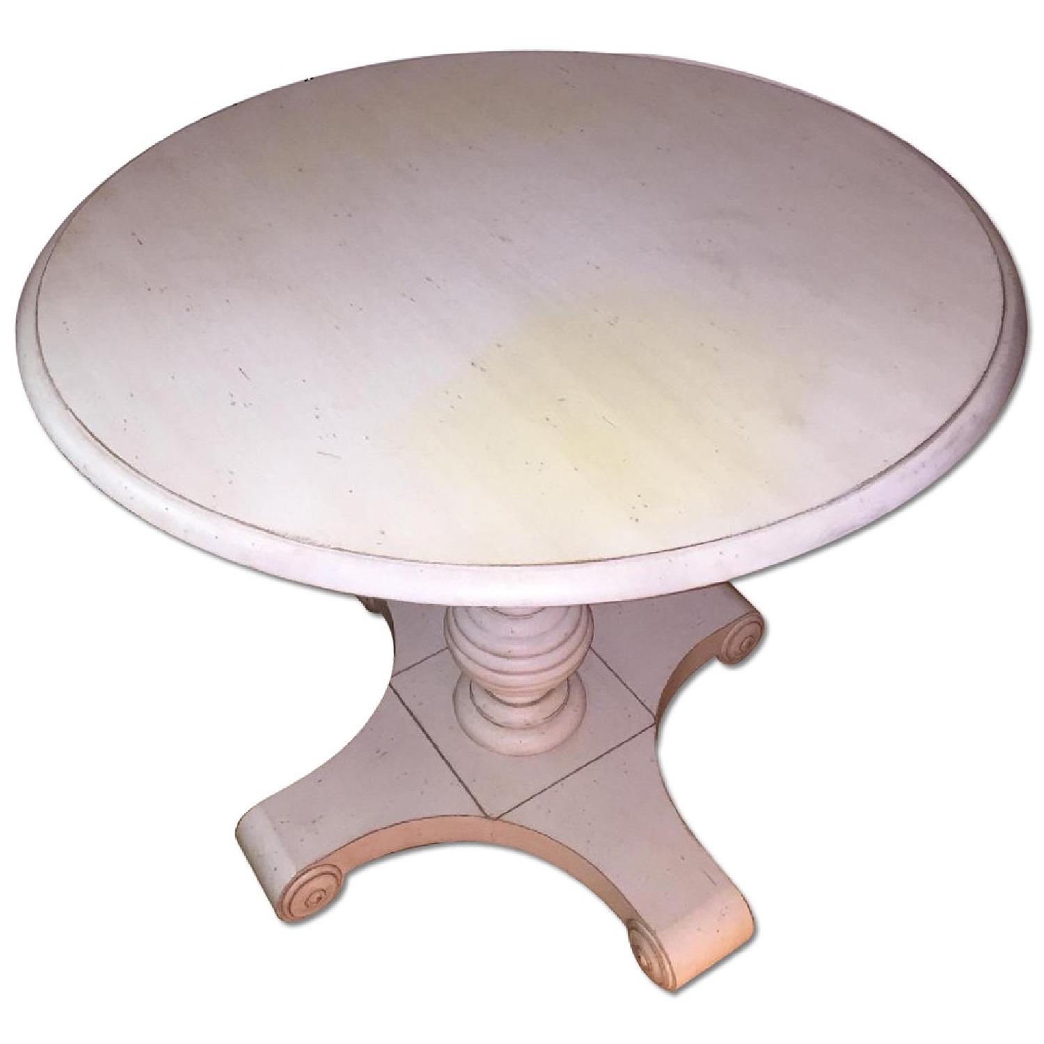 Ethan Allen White Dining Table AptDeco