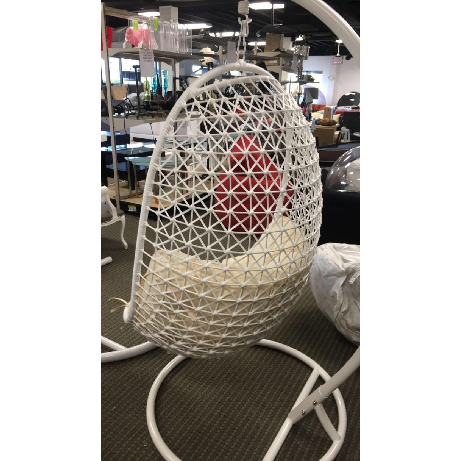 White Wicker Hanging Chair - image-4