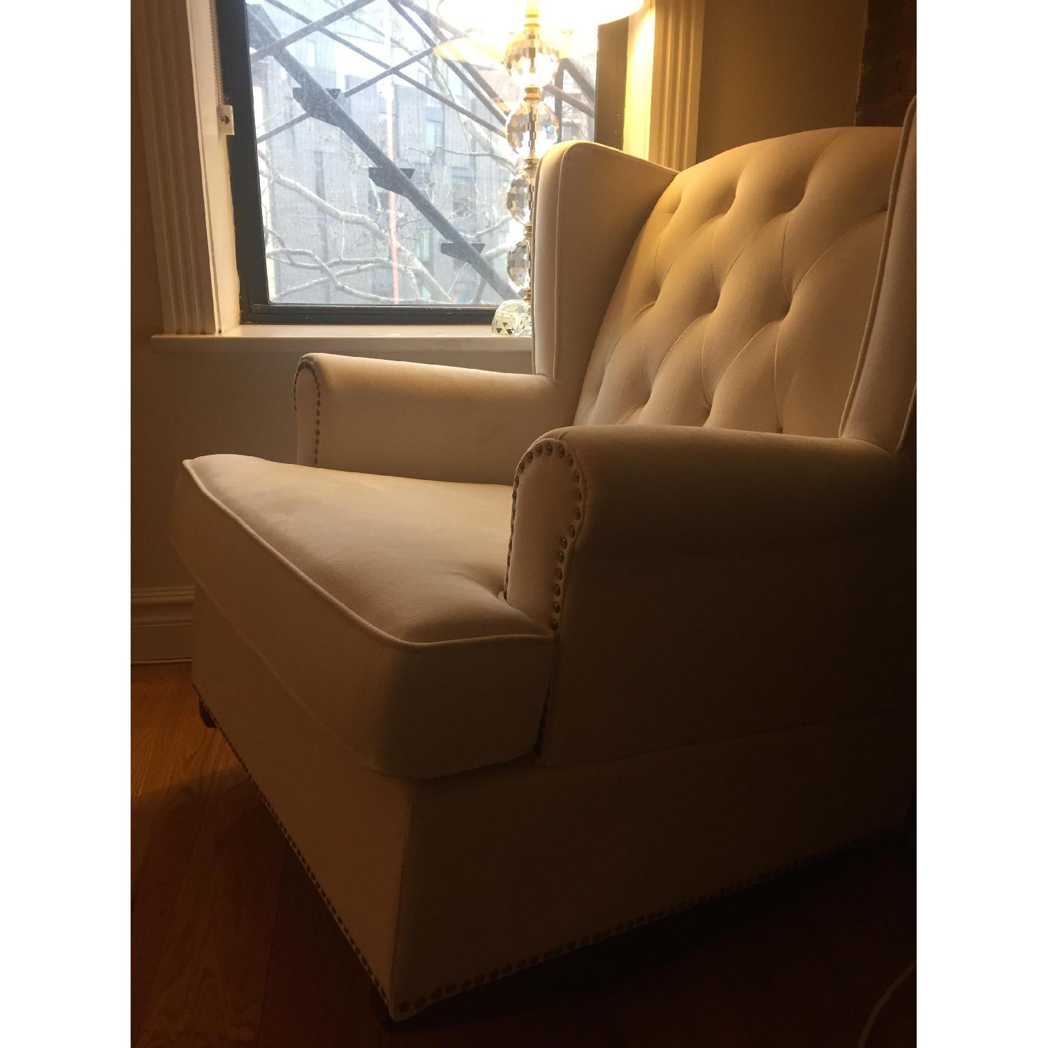 Tufted Nailhead Wingback Rocker - image-3