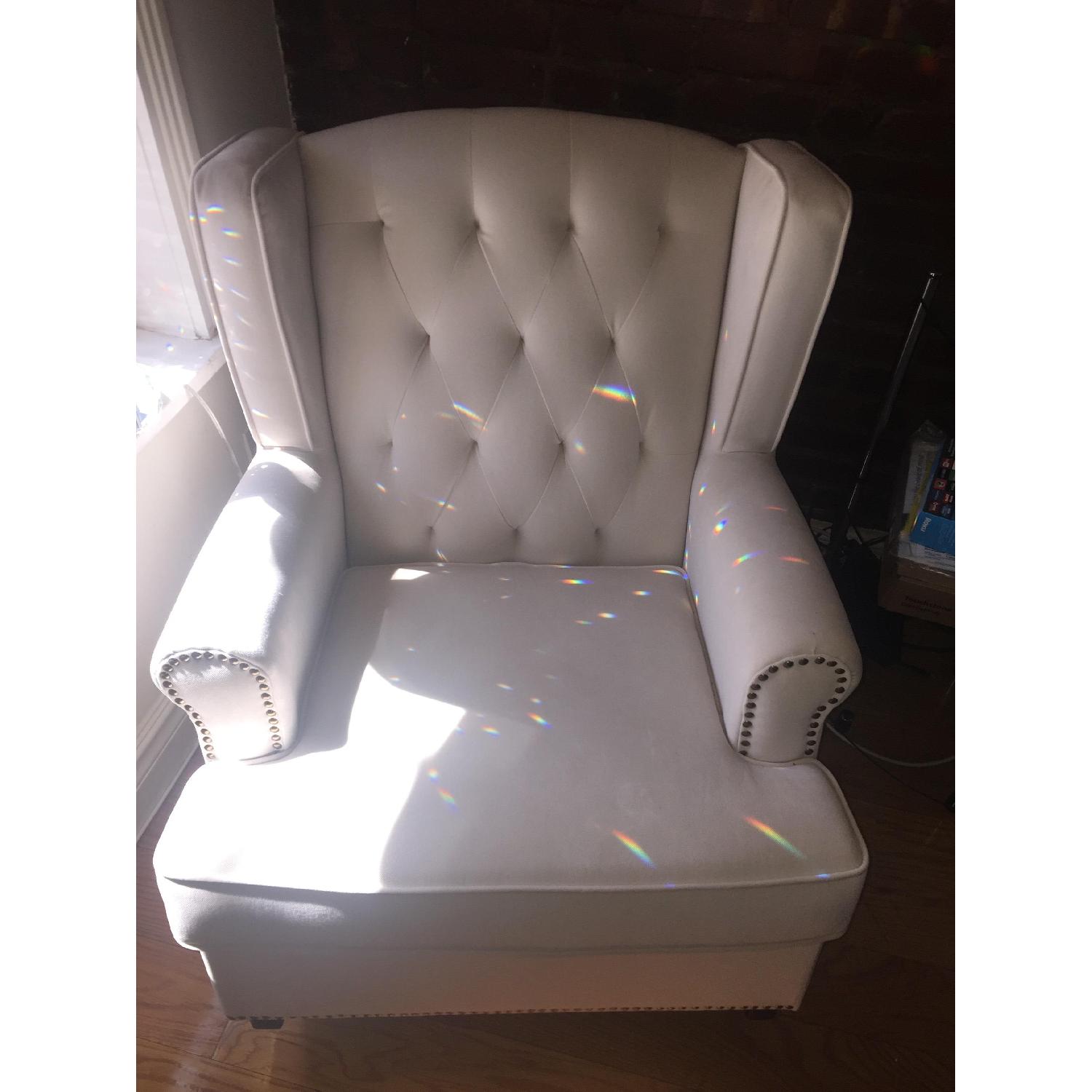 Tufted Nailhead Wingback Rocker - image-6