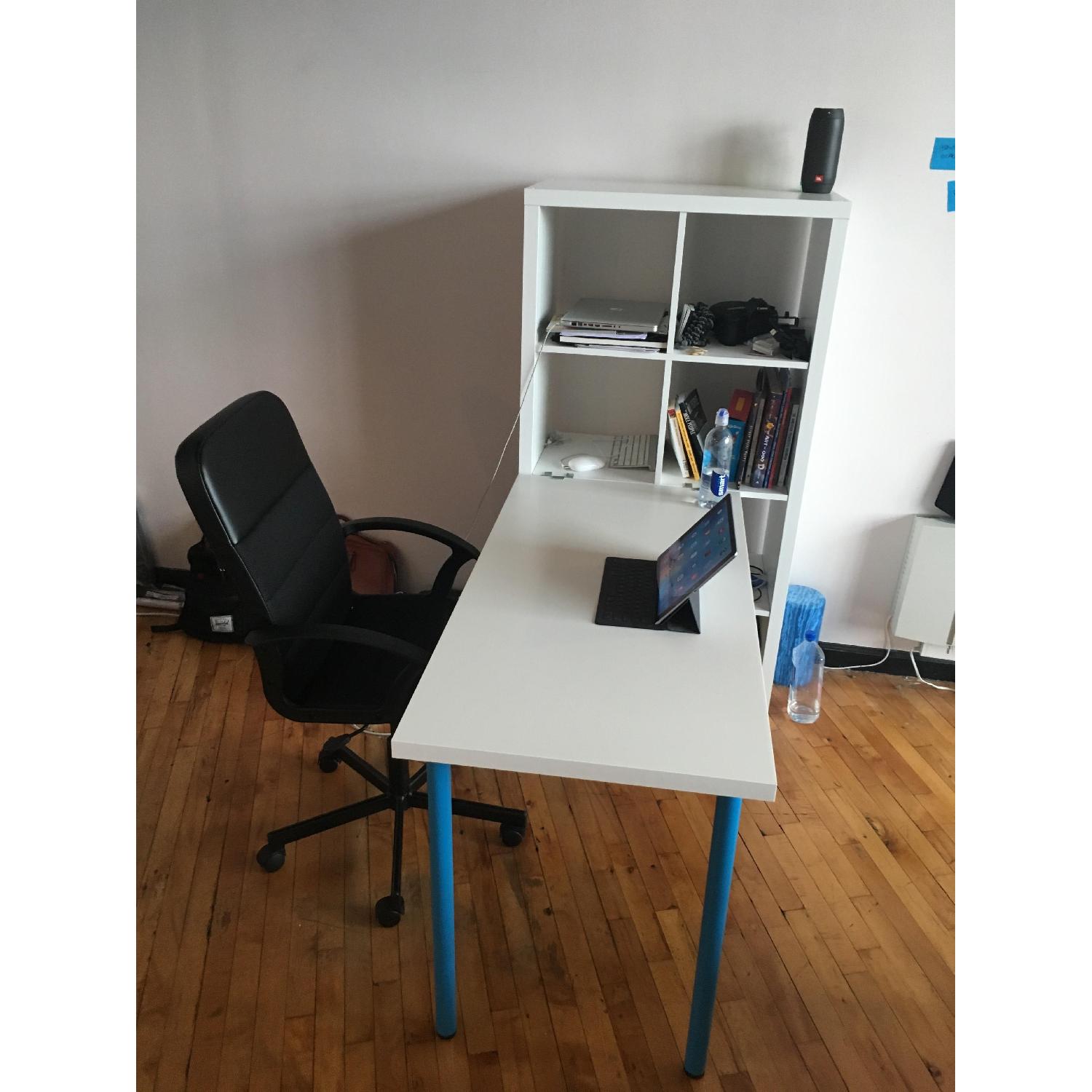 Ikea Desk w/ Hutch & Chair - image-1