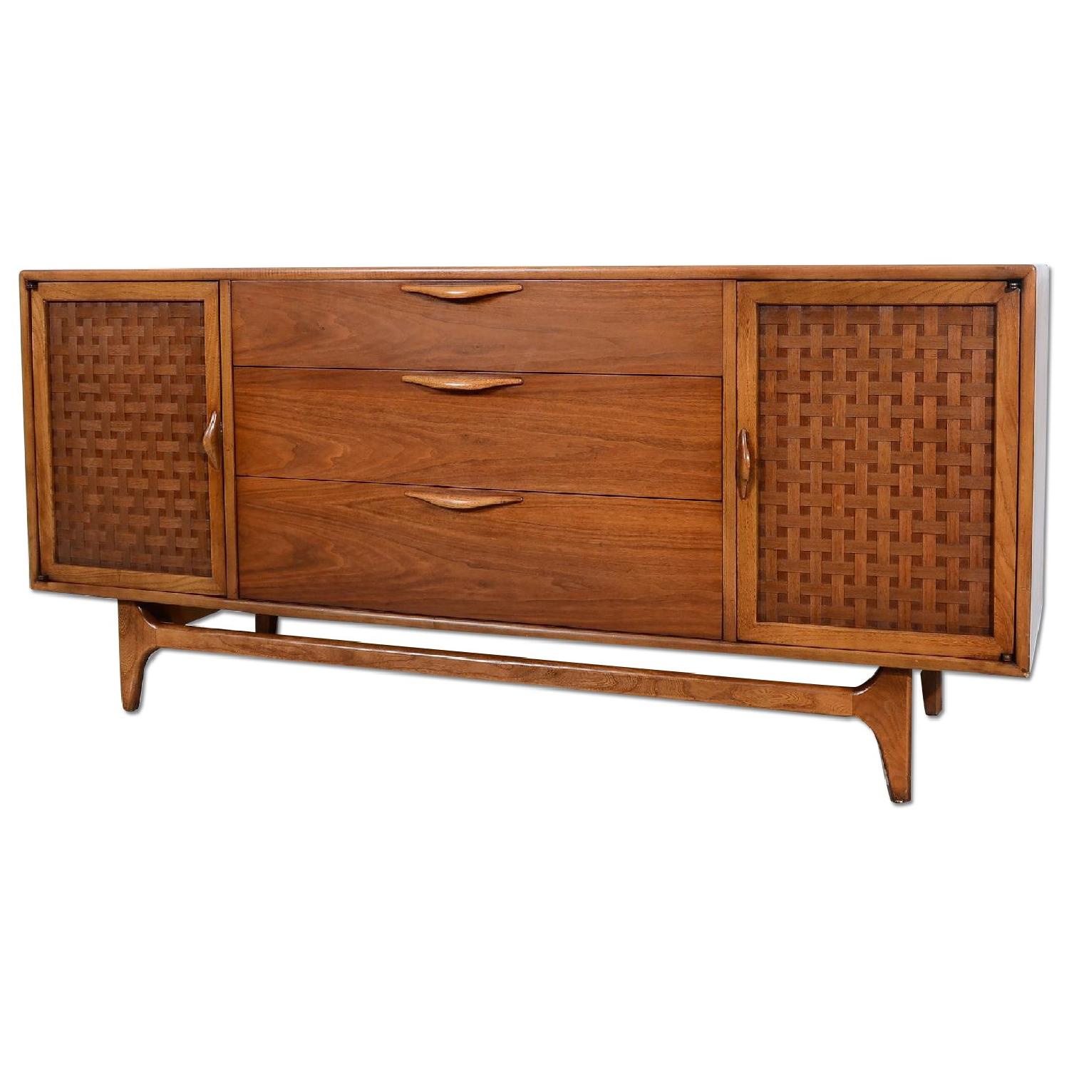 Lane Perception Walnut Mid Century Modern Credenza - image-0