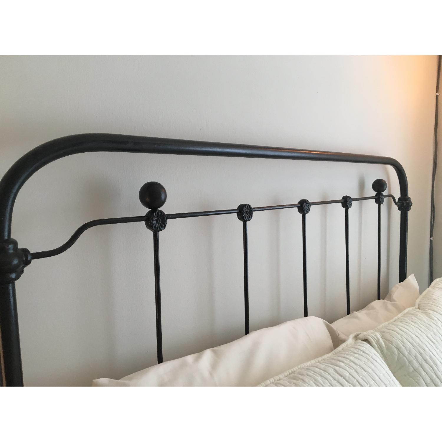 Antique Wrought Iron Full Size Bed Frame - image-4