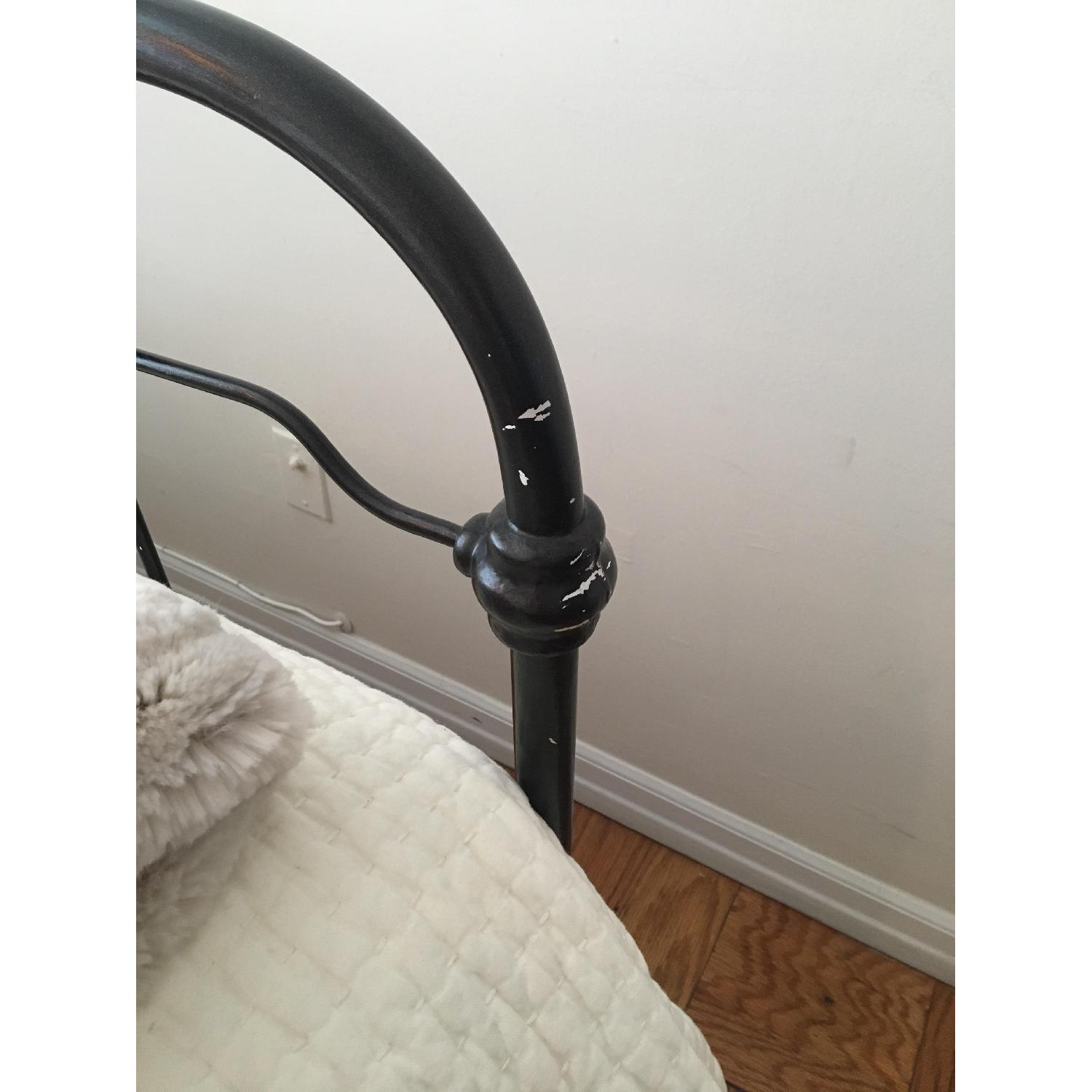 Antique Wrought Iron Full Size Bed Frame - image-6