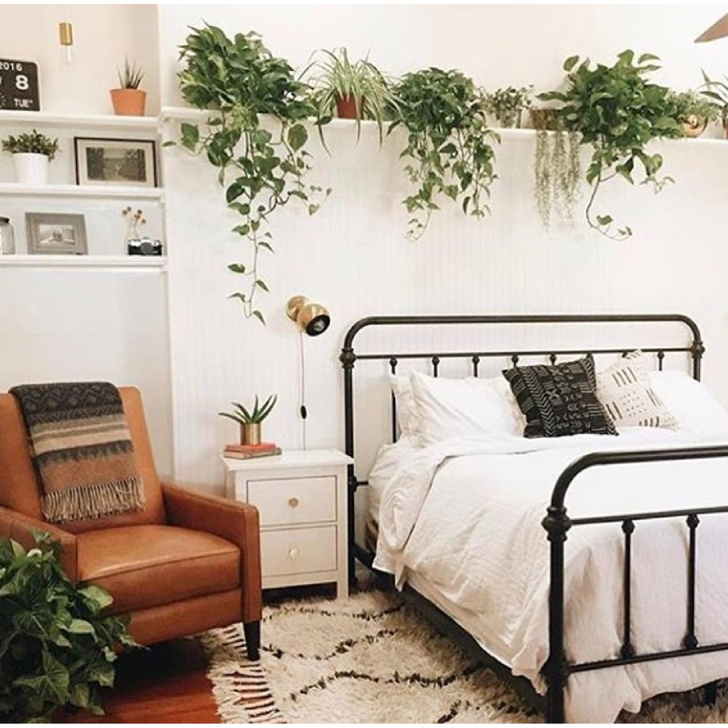 Antique Wrought Iron Full Size Bed Frame - image-7