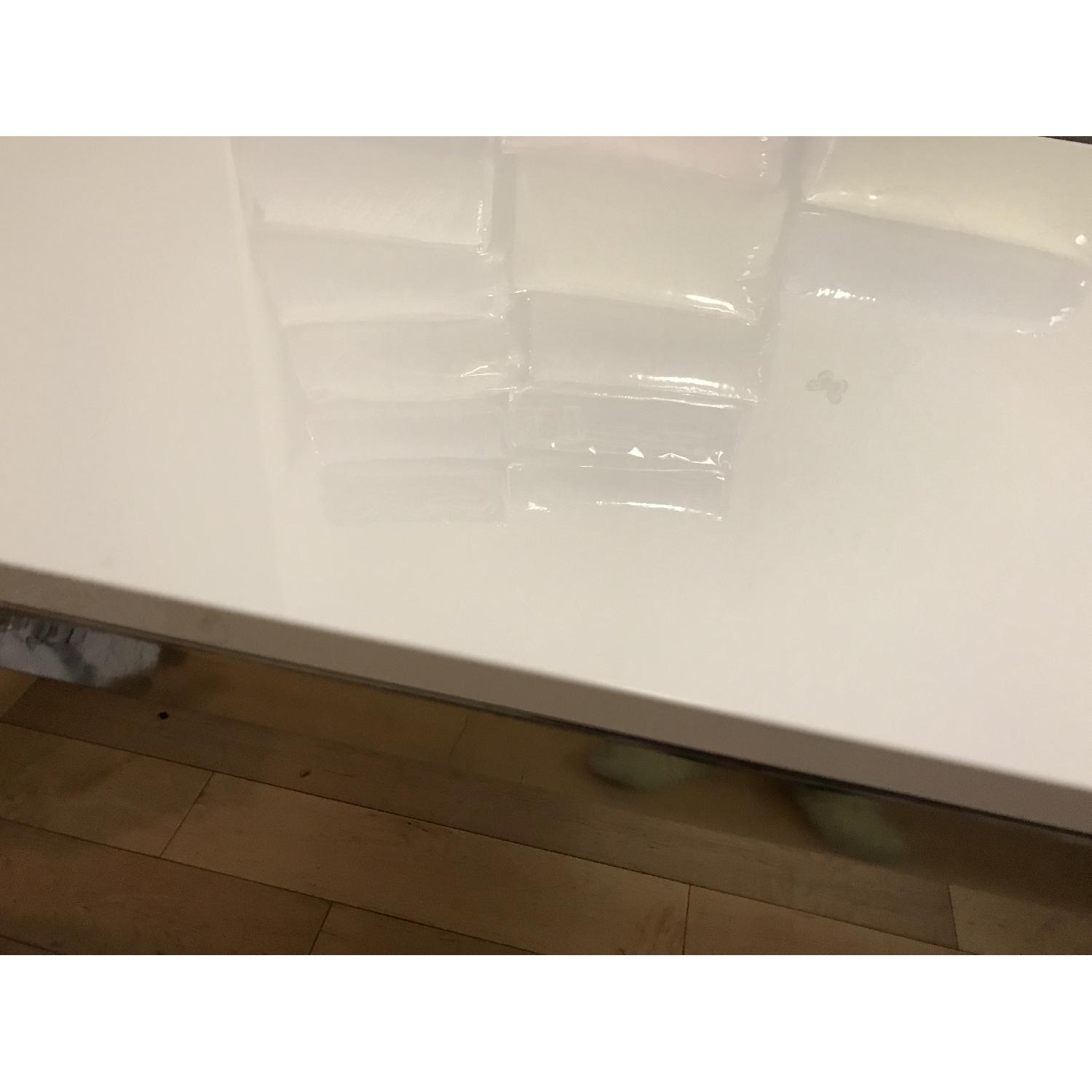 Ikea Torsby Chrome Plated Table in High Gloss White - image-5