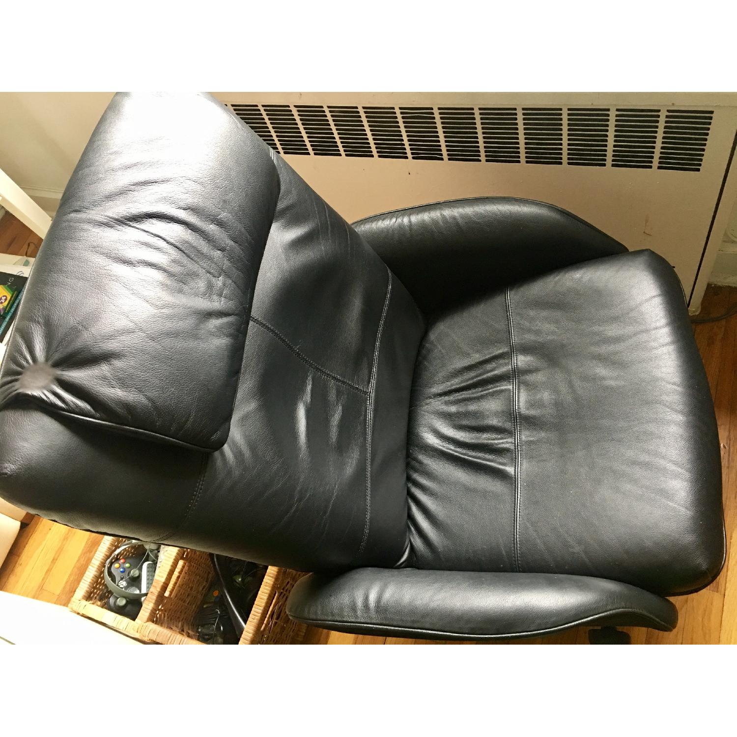Ikea Reclining Armchair & Ottoman AptDeco